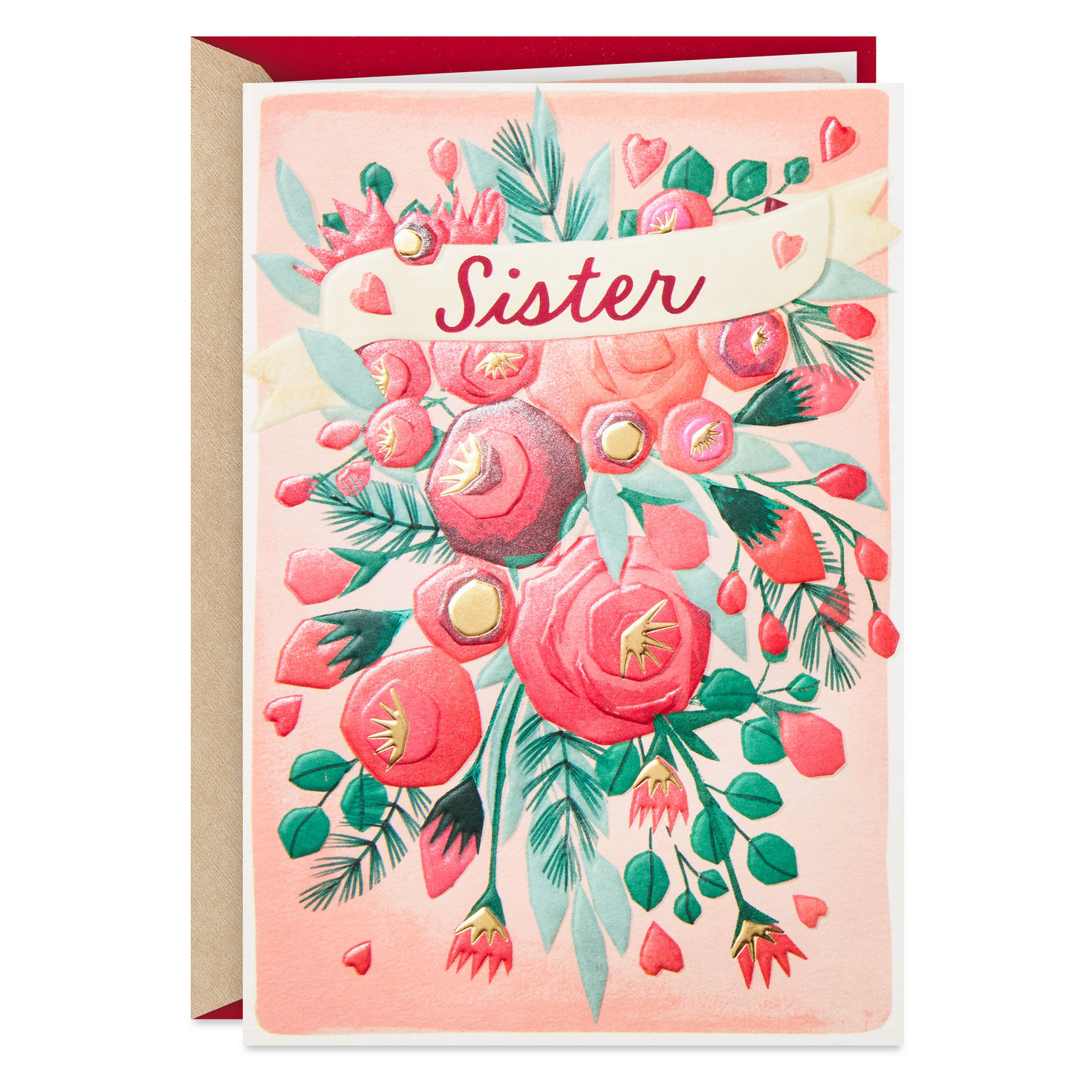 Celebrating You With Love Christmas Card for Sister
