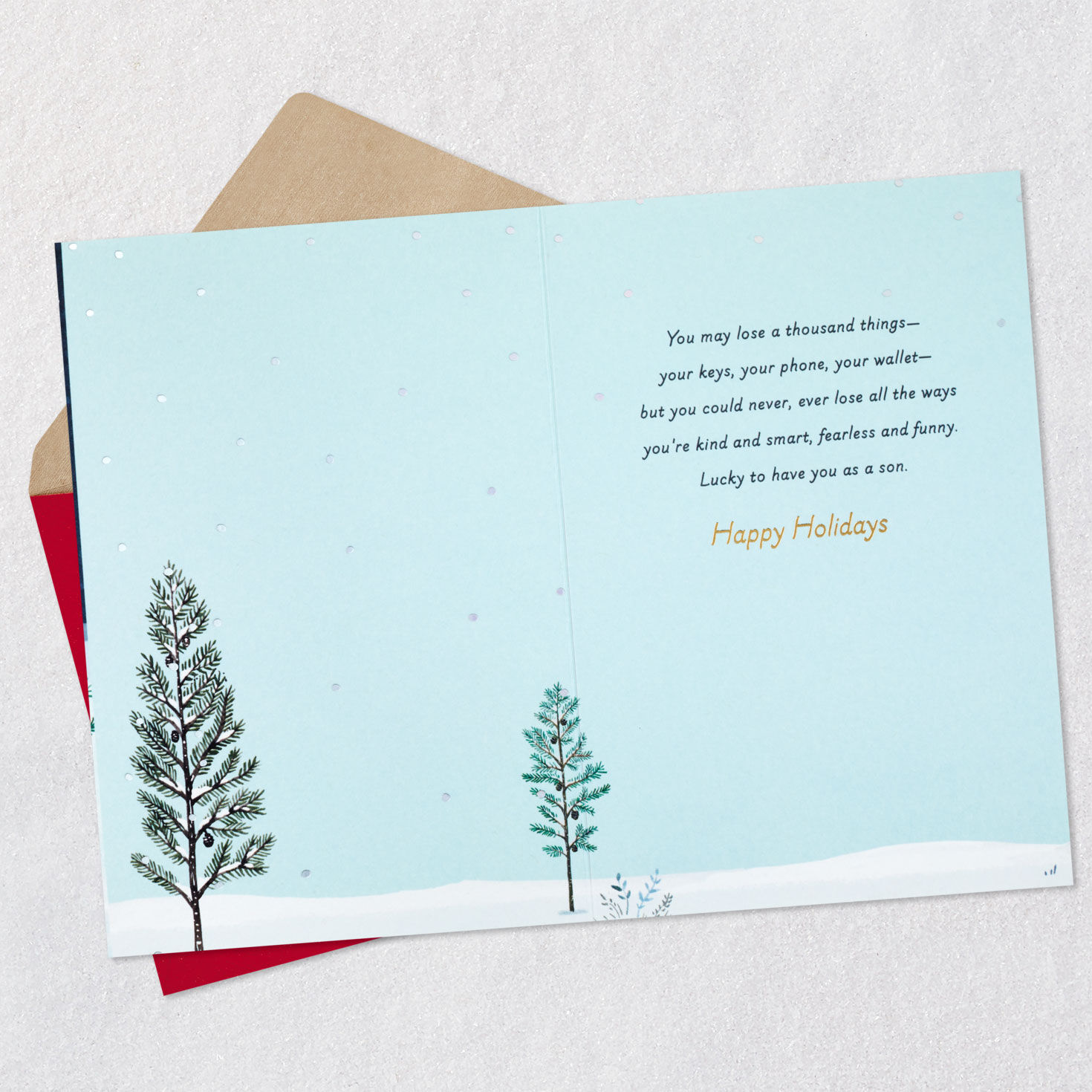 10058-lucky-to-love-you-christmas-card-for-son-3.jpg Lucky to Love You Christmas Card for Son