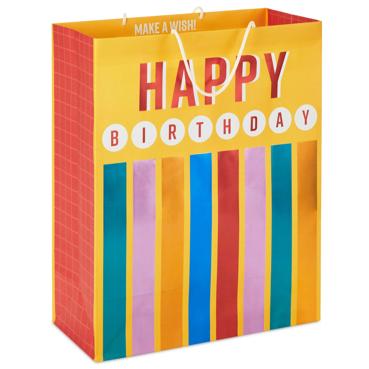 15.5" Metallic Candles Extra-Large Birthday Gift Bag
