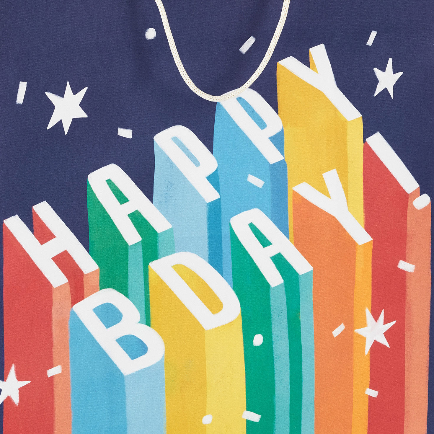 10129-15-uplifted-lettering-extra-deep-birthday-gift-bag-5.jpg 15" Uplifted Lettering Extra-Deep Birthday Gift Bag