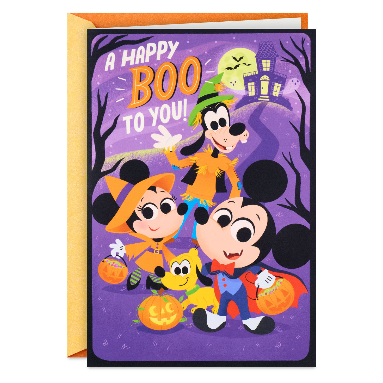 Disney Mickey Mouse and Friends A Happy Boo to You Musical Halloween Card for Kids