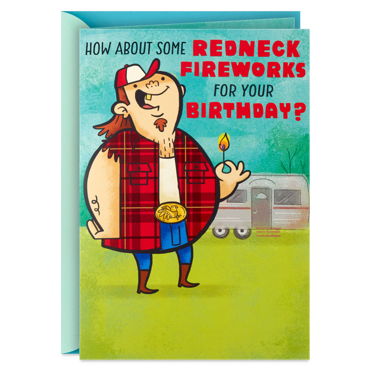 Redneck Fireworks Funny Musical Birthday Card
