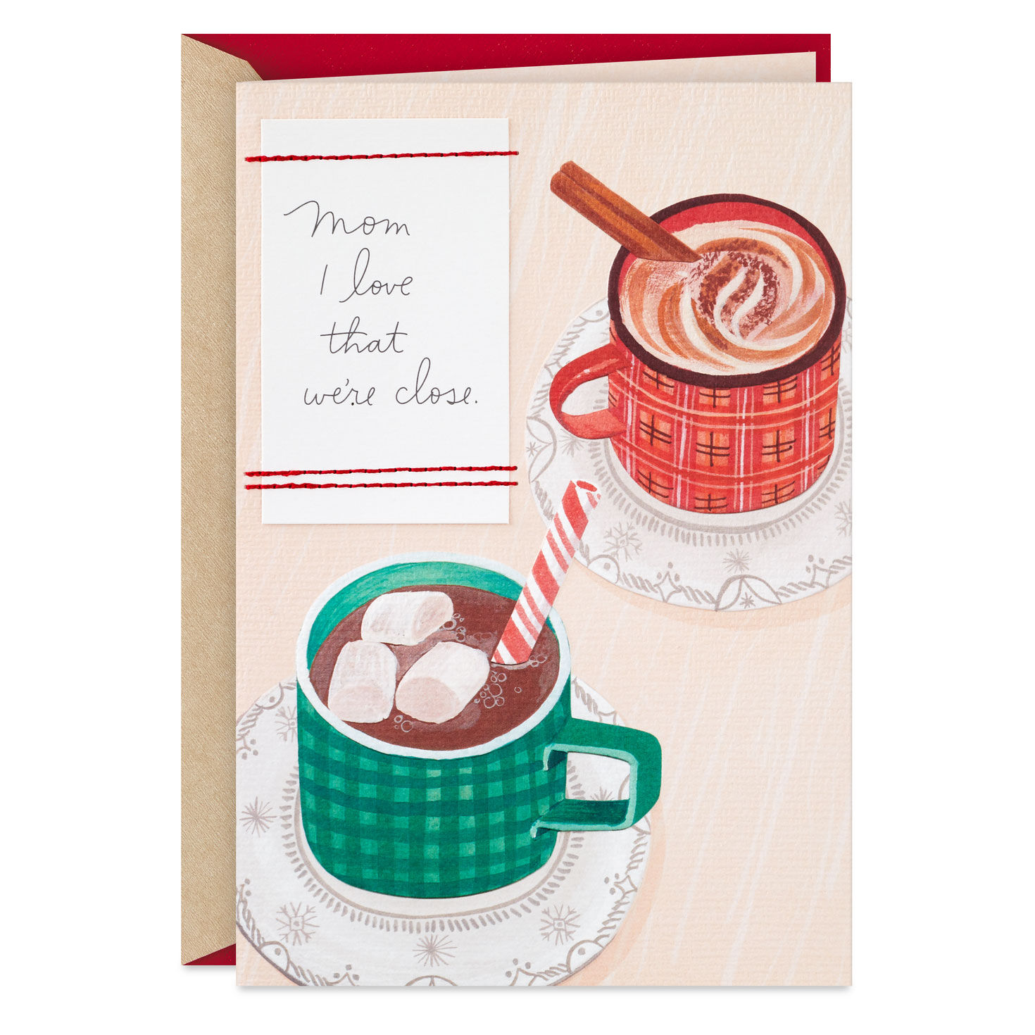 I Love That We're Close Christmas Card for Mom From Daughter