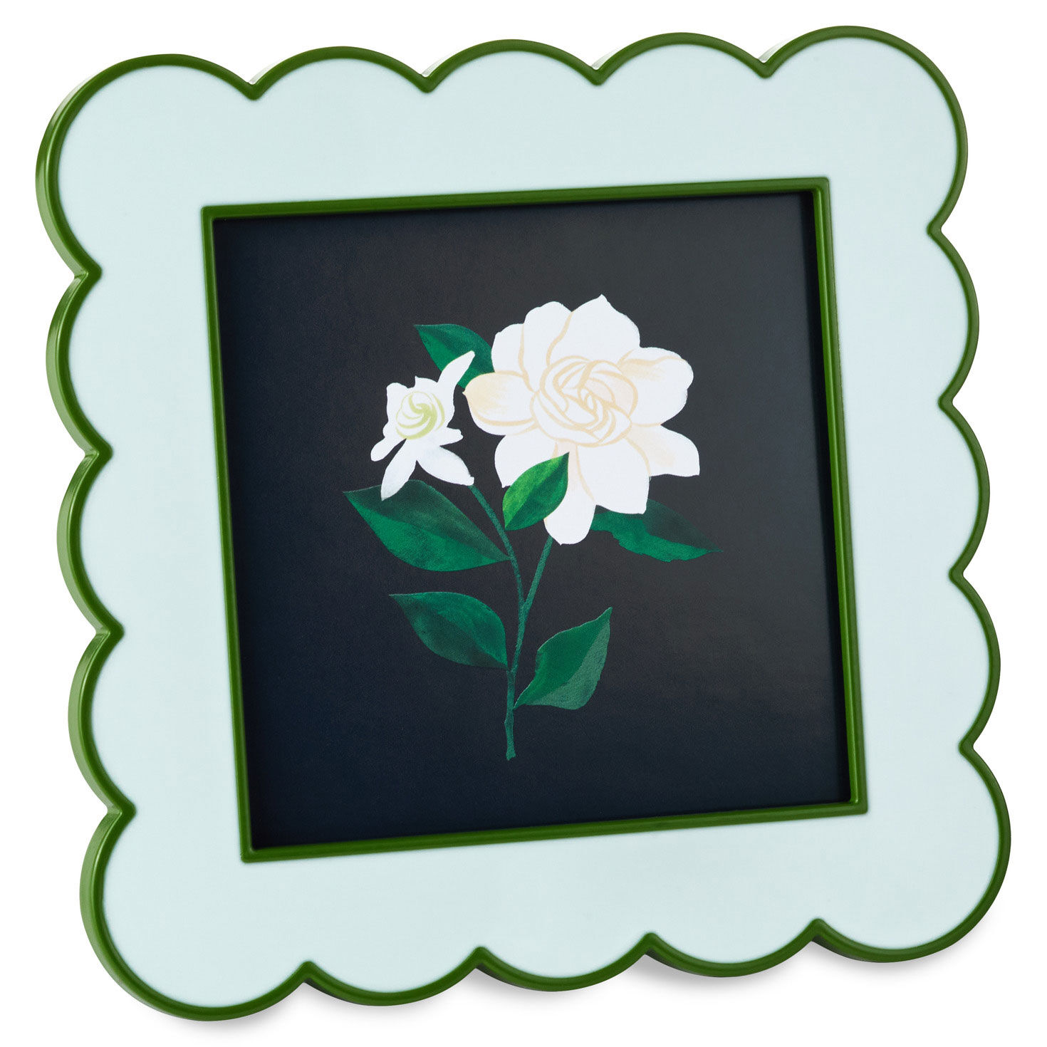 1055-green-and-light-blue-scalloped-square-picture-frame-4x4-1.jpg Green and Light Blue Scalloped Square Picture Frame, 4x4