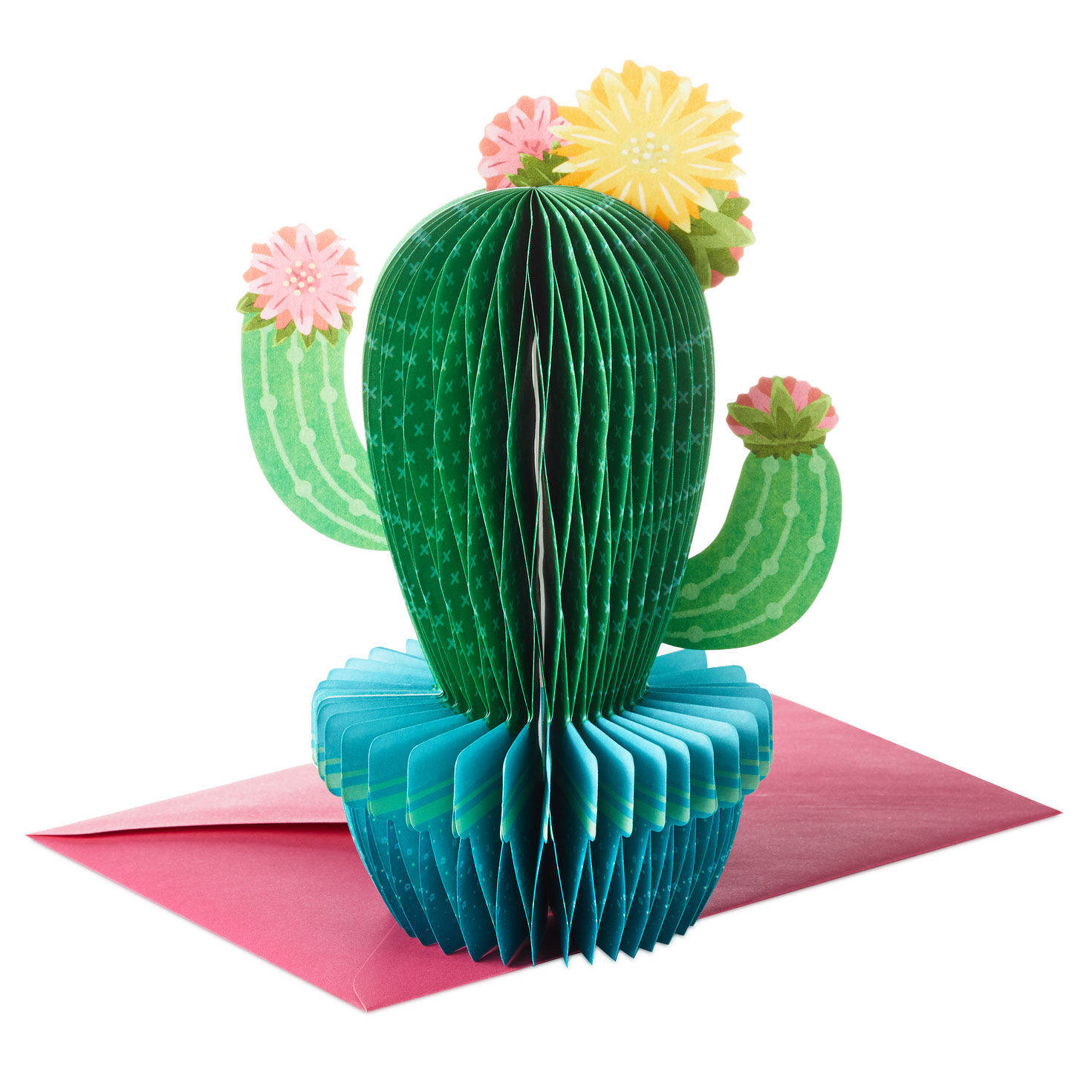 10761-all-sun-all-fun-flowering-cactus-honeycomb-3d-pop-up-card-1.jpg All Sun, All Fun Flowering Cactus Honeycomb 3D Pop-Up Card