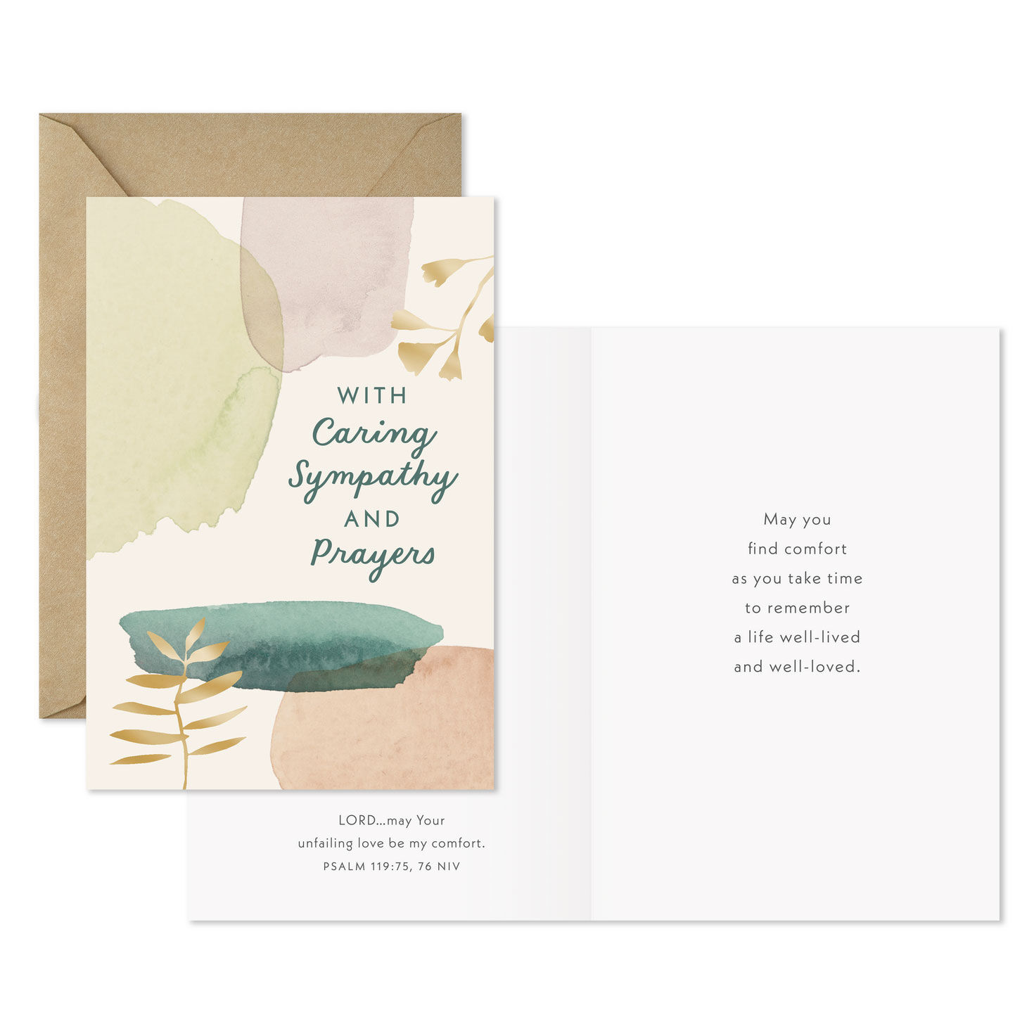 Abstract Nature Religious Sympathy Cards, Pack of 10