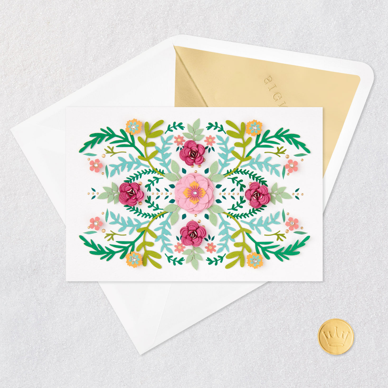 11288-handcrafted-flowers-blank-card-4.jpg Handcrafted Flowers Blank Card