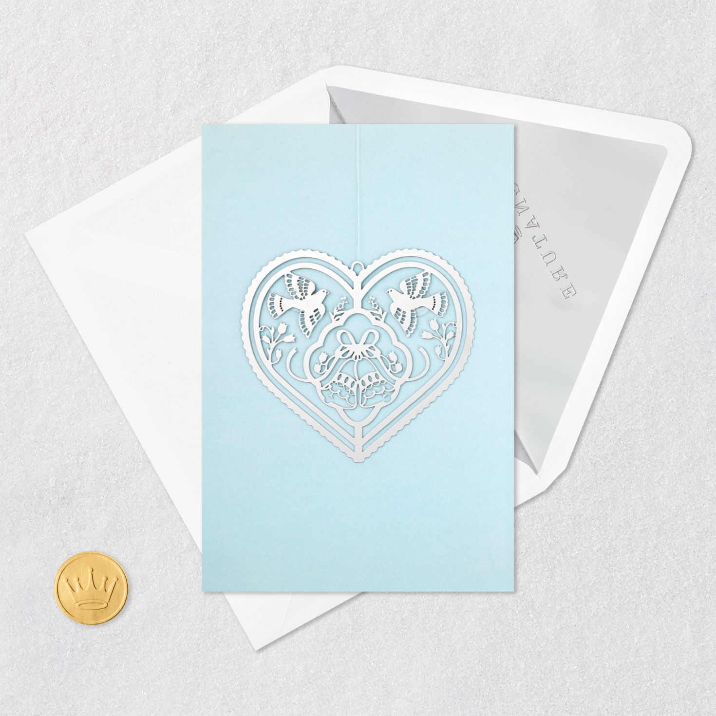 11290-a-love-that-only-gets-stronger-with-time-wedding-card-with-metal-ornament-6.jpg A Love That Only Gets Stronger With Time Wedding Card With Metal Ornament