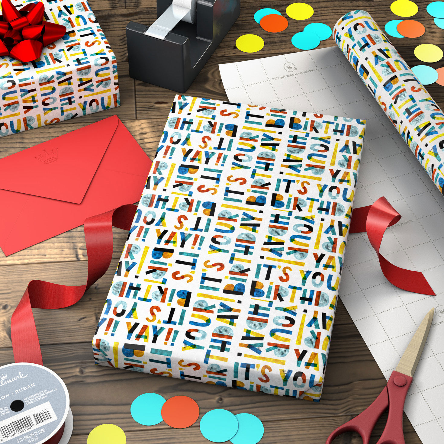 11333-it-s-your-birthday-jumbo-wrapping-paper-90-sq-ft--3.jpg It's Your Birthday! Jumbo Wrapping Paper, 90 sq. ft.