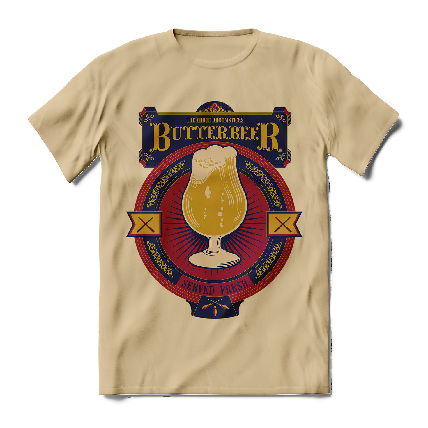 Brief Insanity Harry Potter Butterbeer Tan T-Shirt