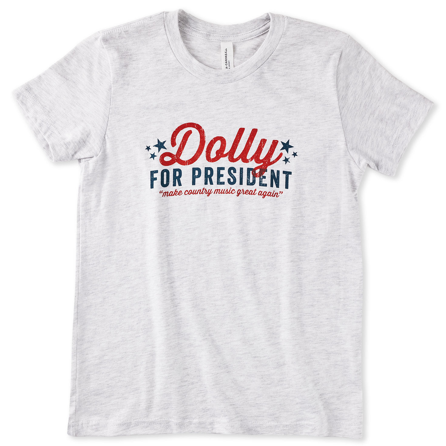 Dolly for President Heathered White Kids' T-Shirt