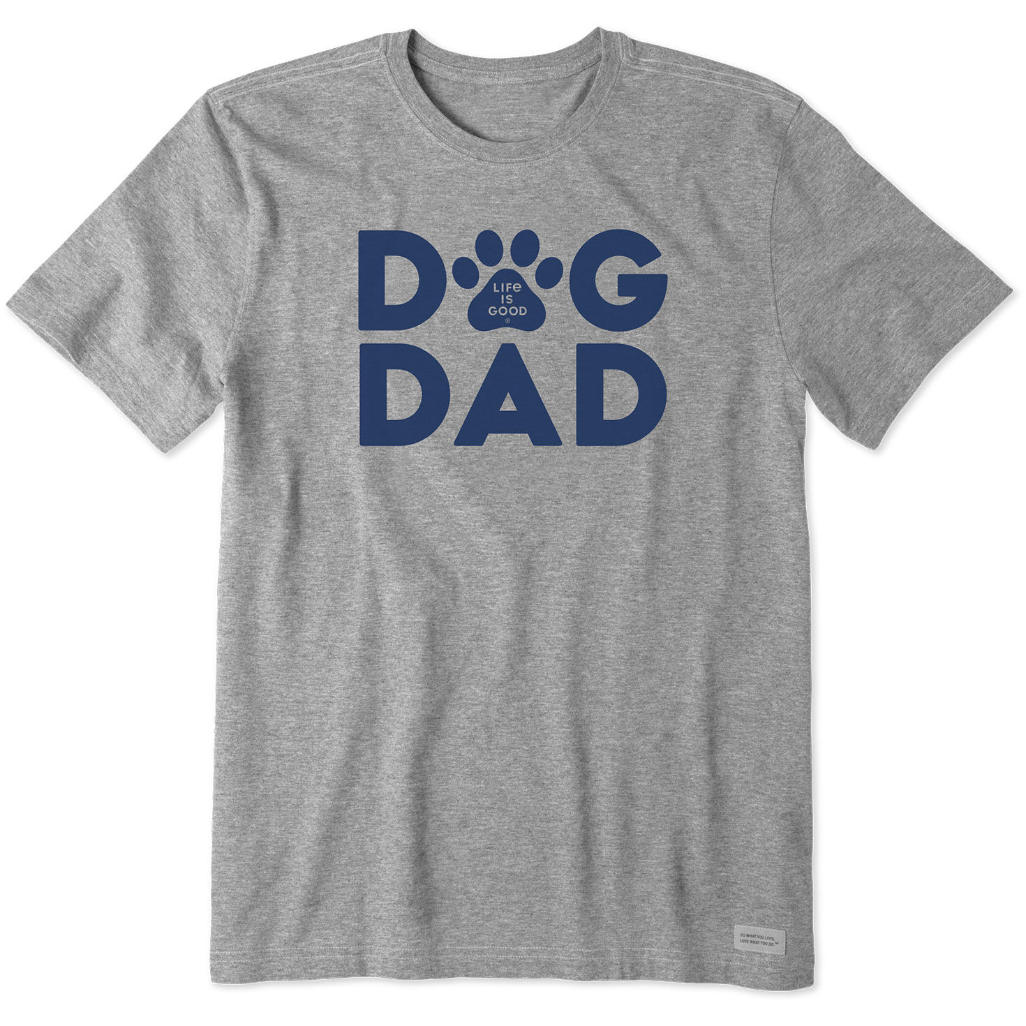Life Is Good Men's Dog Dad Gray T-Shirt