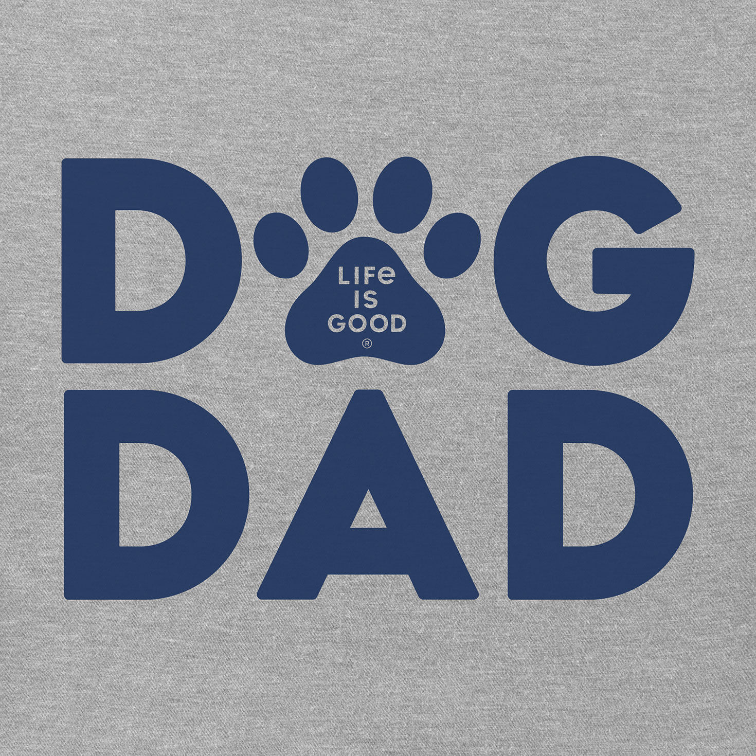 Life Is Good Men's Dog Dad Gray T-Shirt