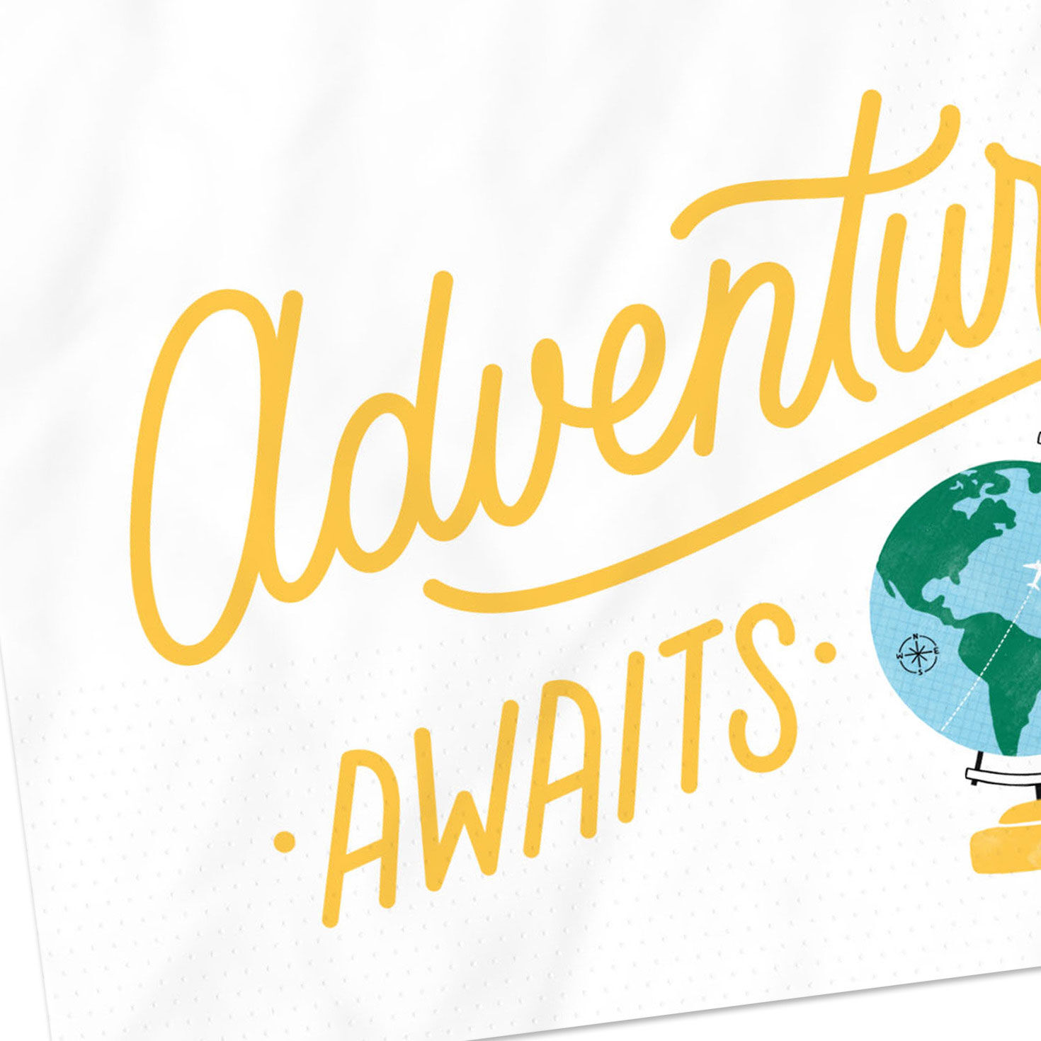 "Adventure Awaits" Globe Graduation Cocktail Napkins, Pack of 20