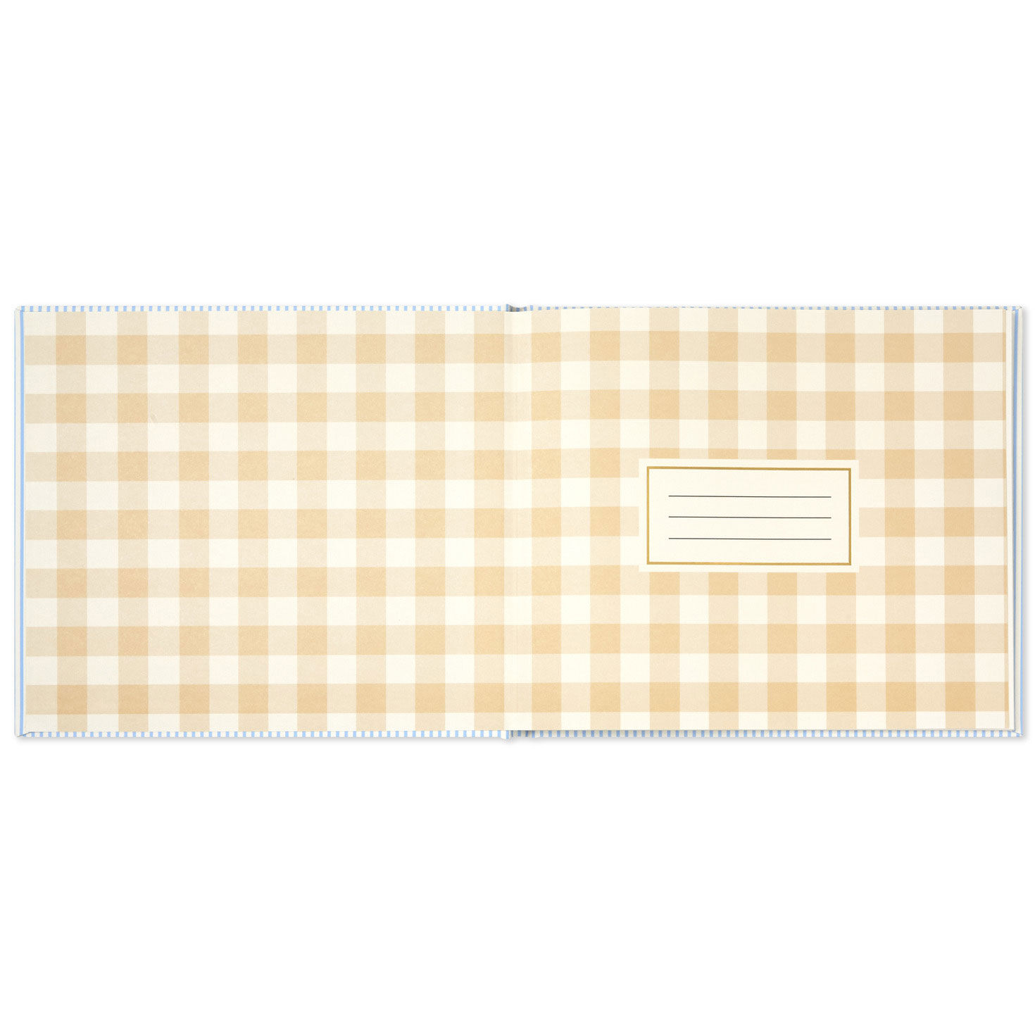 1454-so-happy-you-re-here-blue-and-white-striped-guest-book-3.jpg So Happy You're Here Blue and White Striped Guest Book