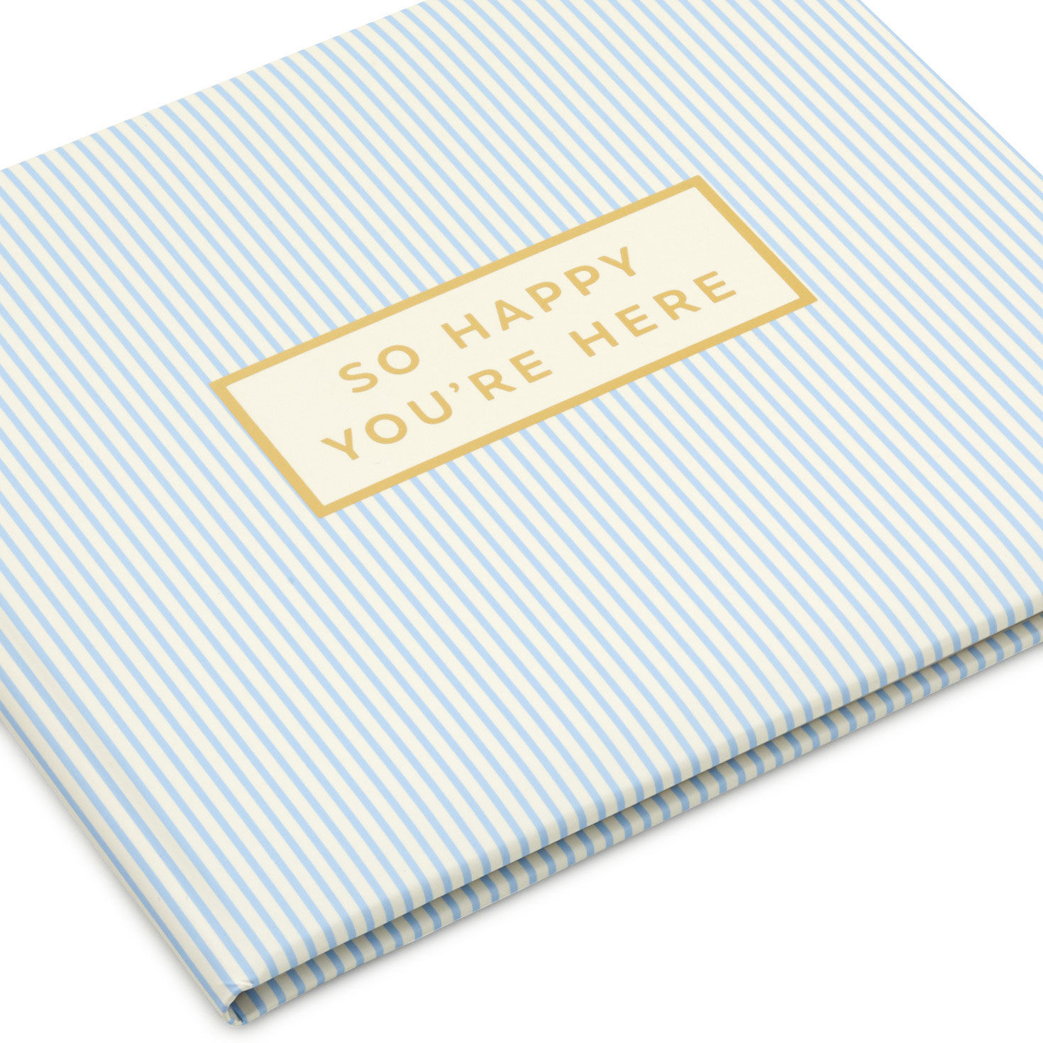 1454-so-happy-you-re-here-blue-and-white-striped-guest-book-5.jpg So Happy You're Here Blue and White Striped Guest Book