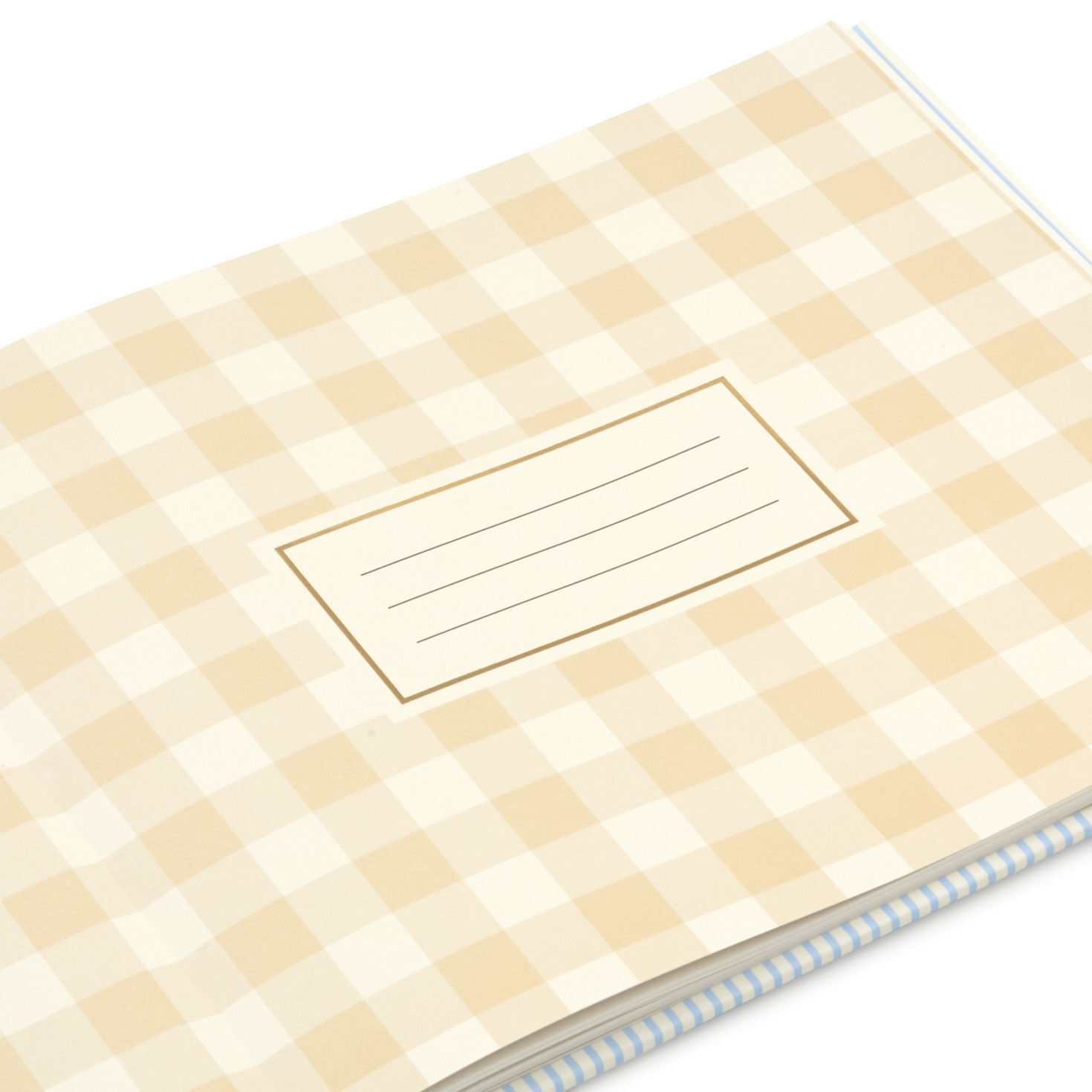 1454-so-happy-you-re-here-blue-and-white-striped-guest-book-6.jpg So Happy You're Here Blue and White Striped Guest Book