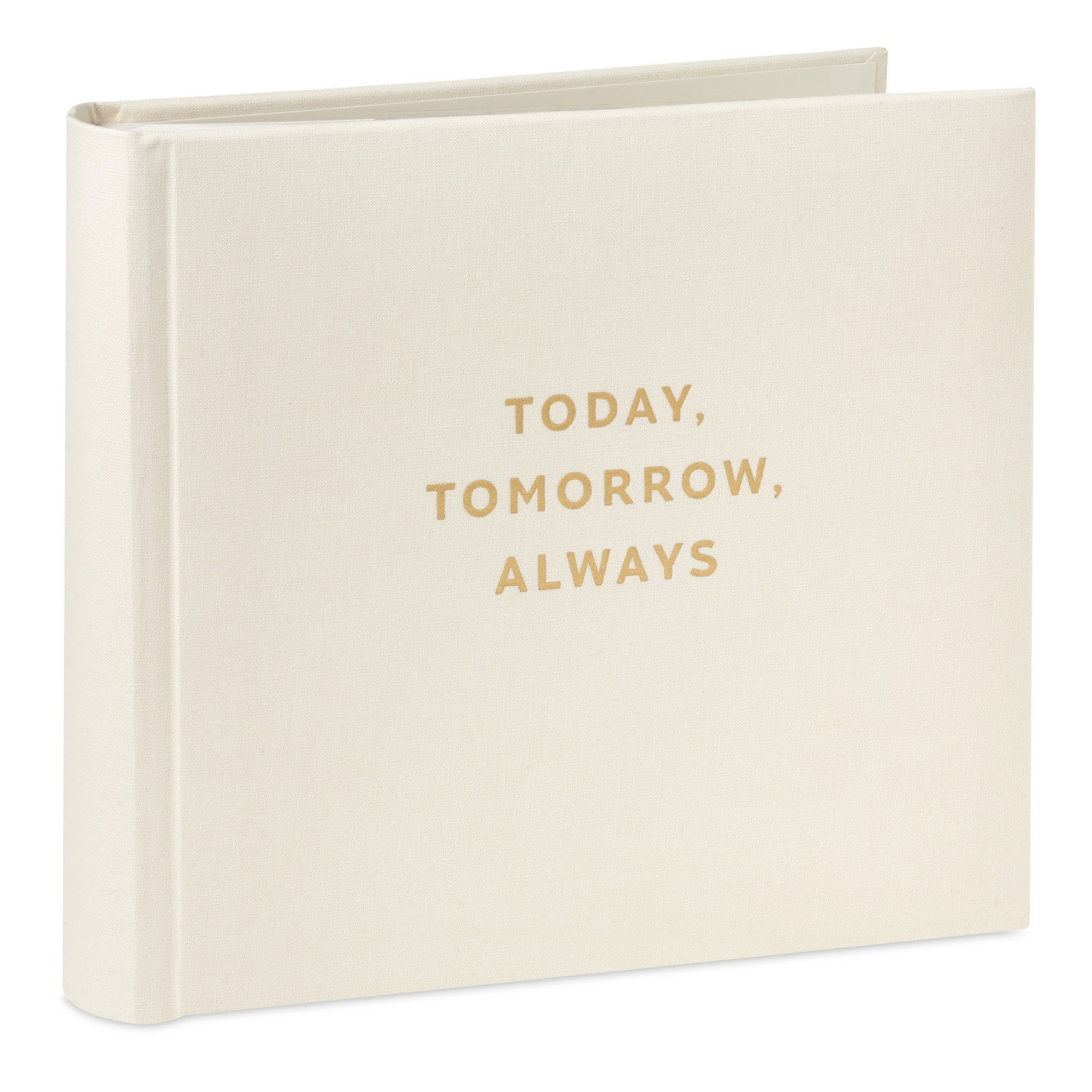 Today, Tomorrow, Always Gold On Cream Linen Photo Album - Hallmark