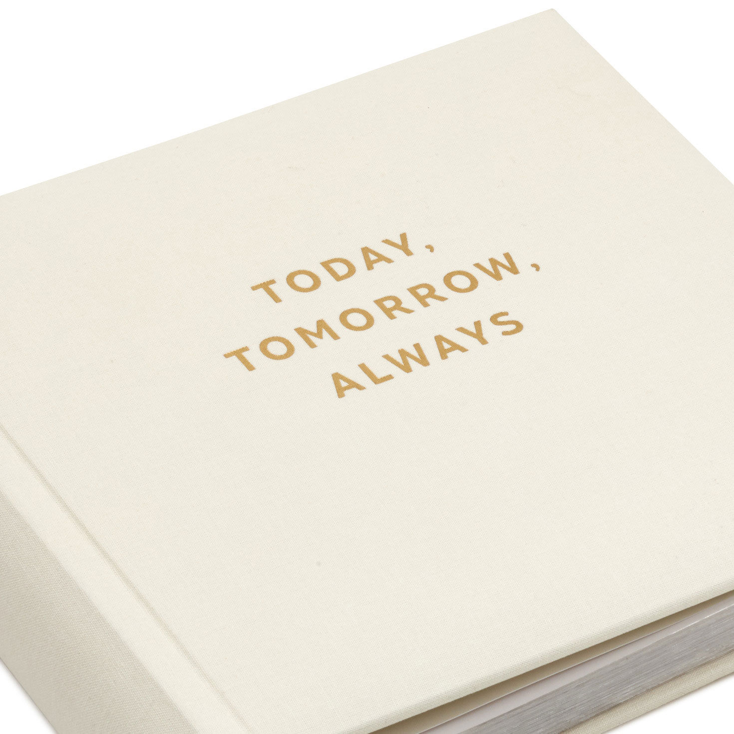 Today, Tomorrow, Always Gold On Cream Linen Photo Album - Hallmark
