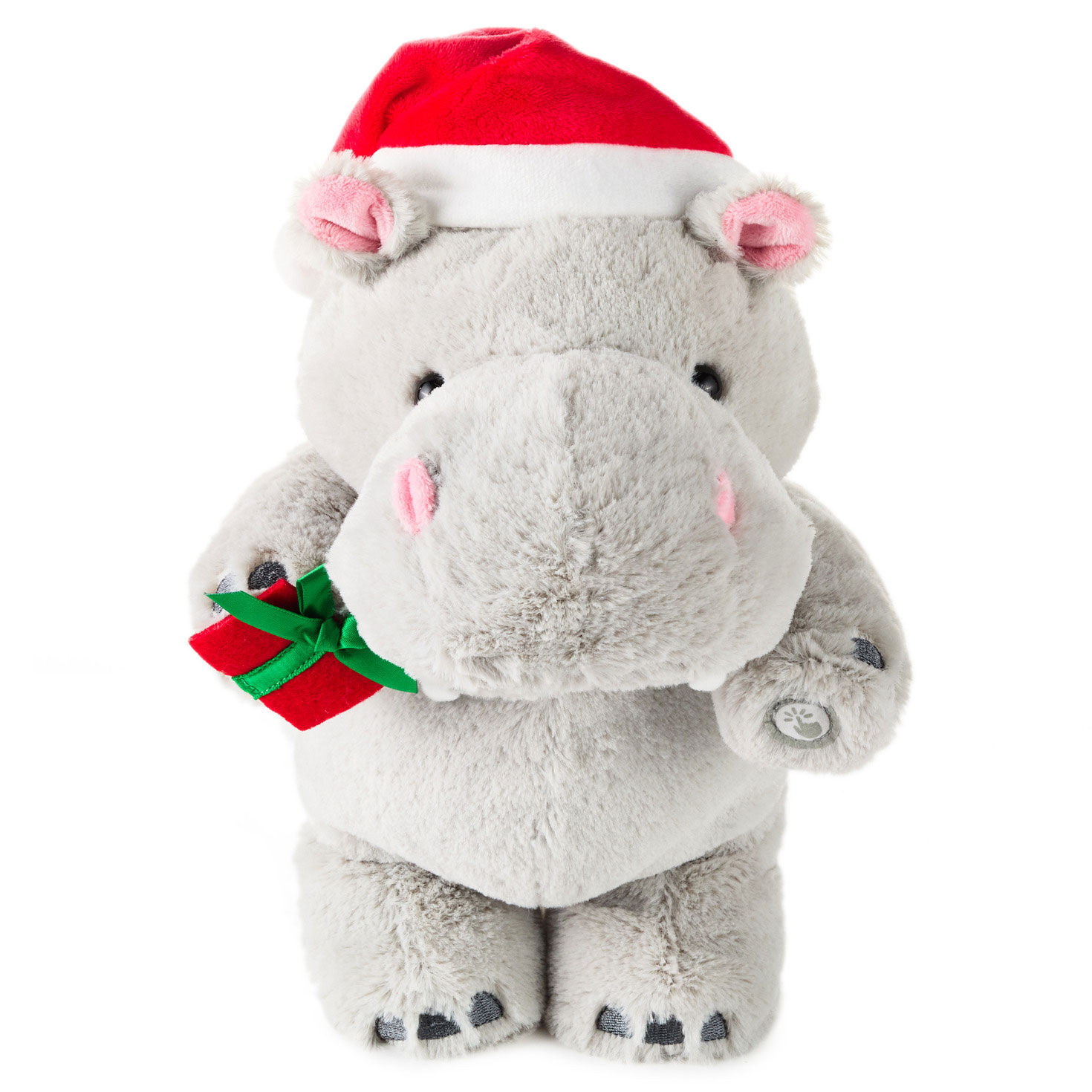 Musical Christmas Hippo Plush With Motion, 11"