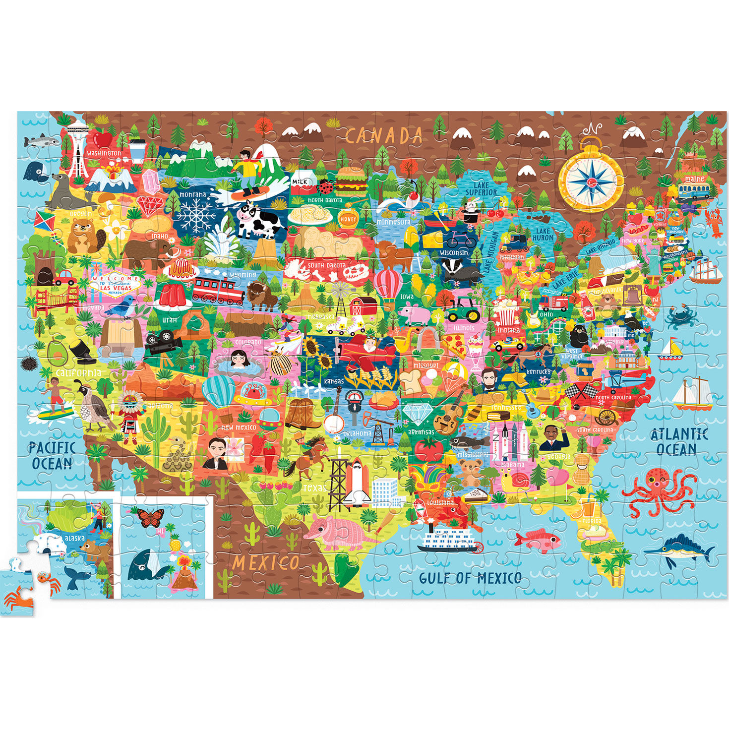 Crocodile Creek USA 200-Piece Jigsaw Puzzle