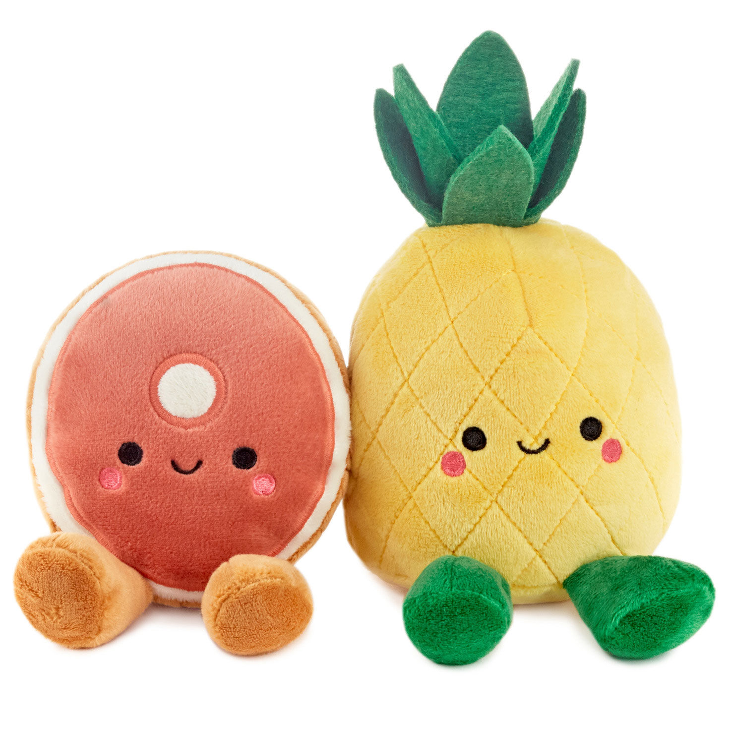 Better Together Ham and Pineapple Magnetic Plush Pair, 7"