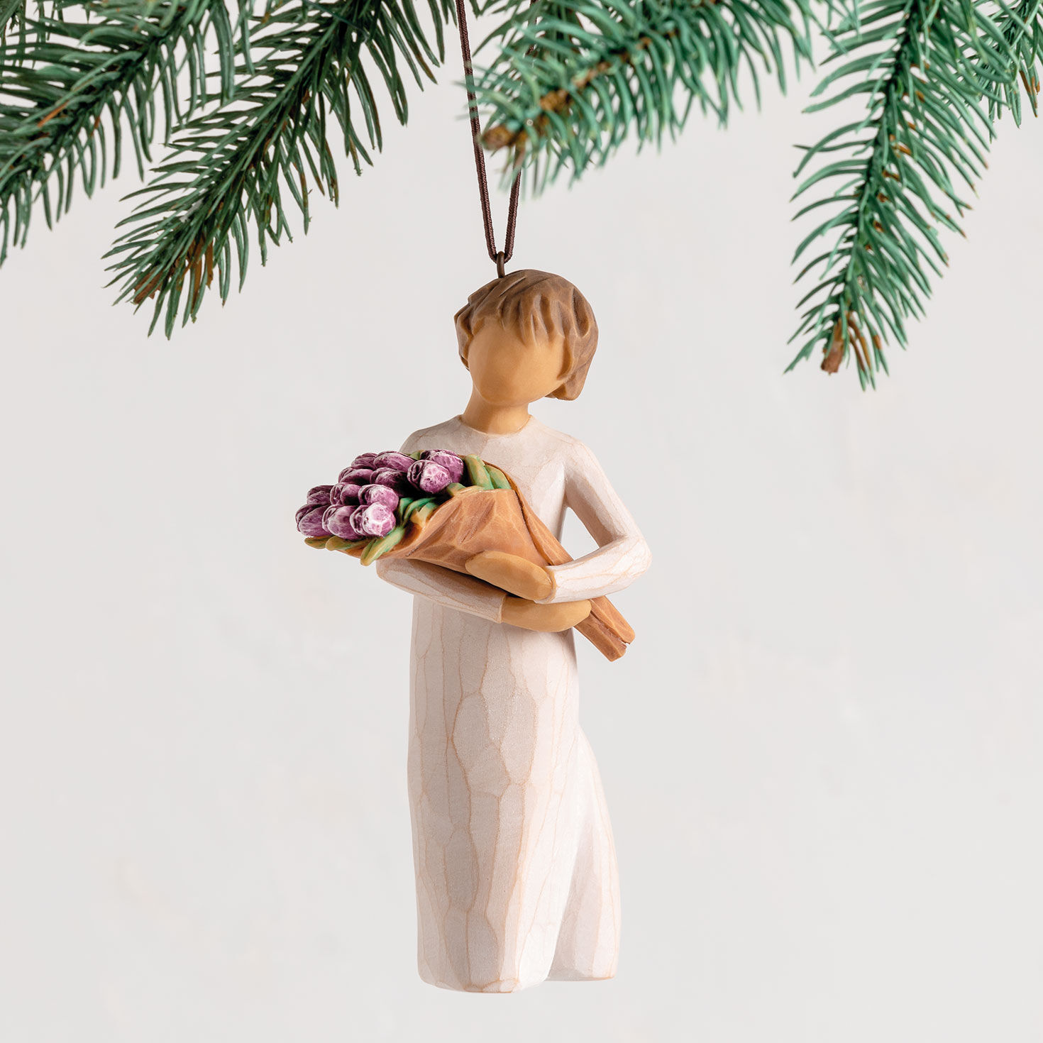 Willow Tree Surprise Tulip Bouquet Figurine Ornament, 4" H