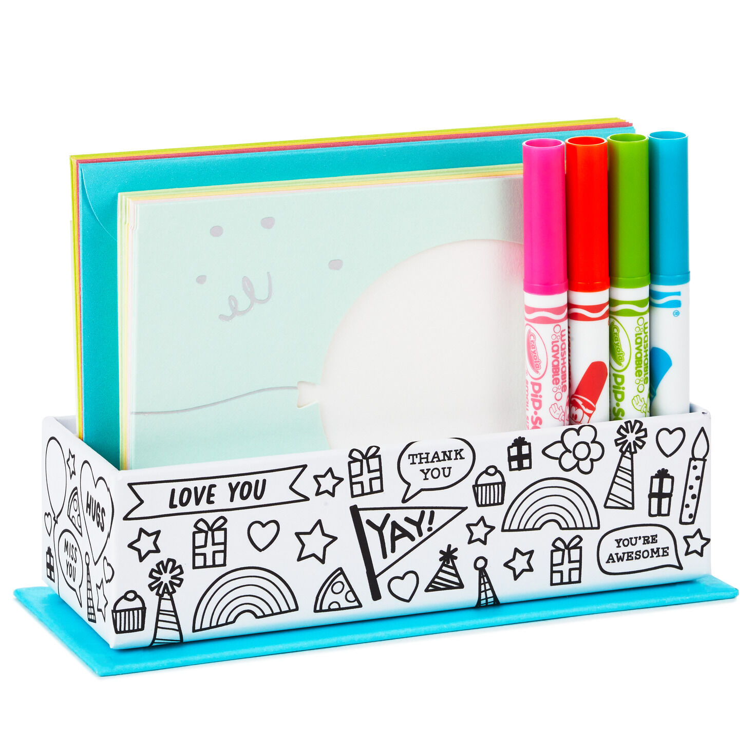 Crayola® Kids Card Kit With Markers in Caddy, Pack of 8