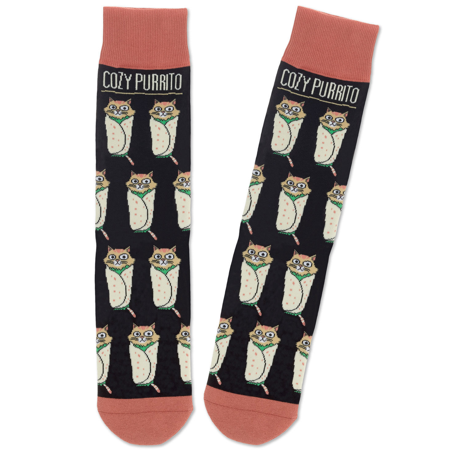 2866-shoebox-cat-purrito-funny-crew-socks-1.jpg Shoebox Cat Purrito Funny Crew Socks