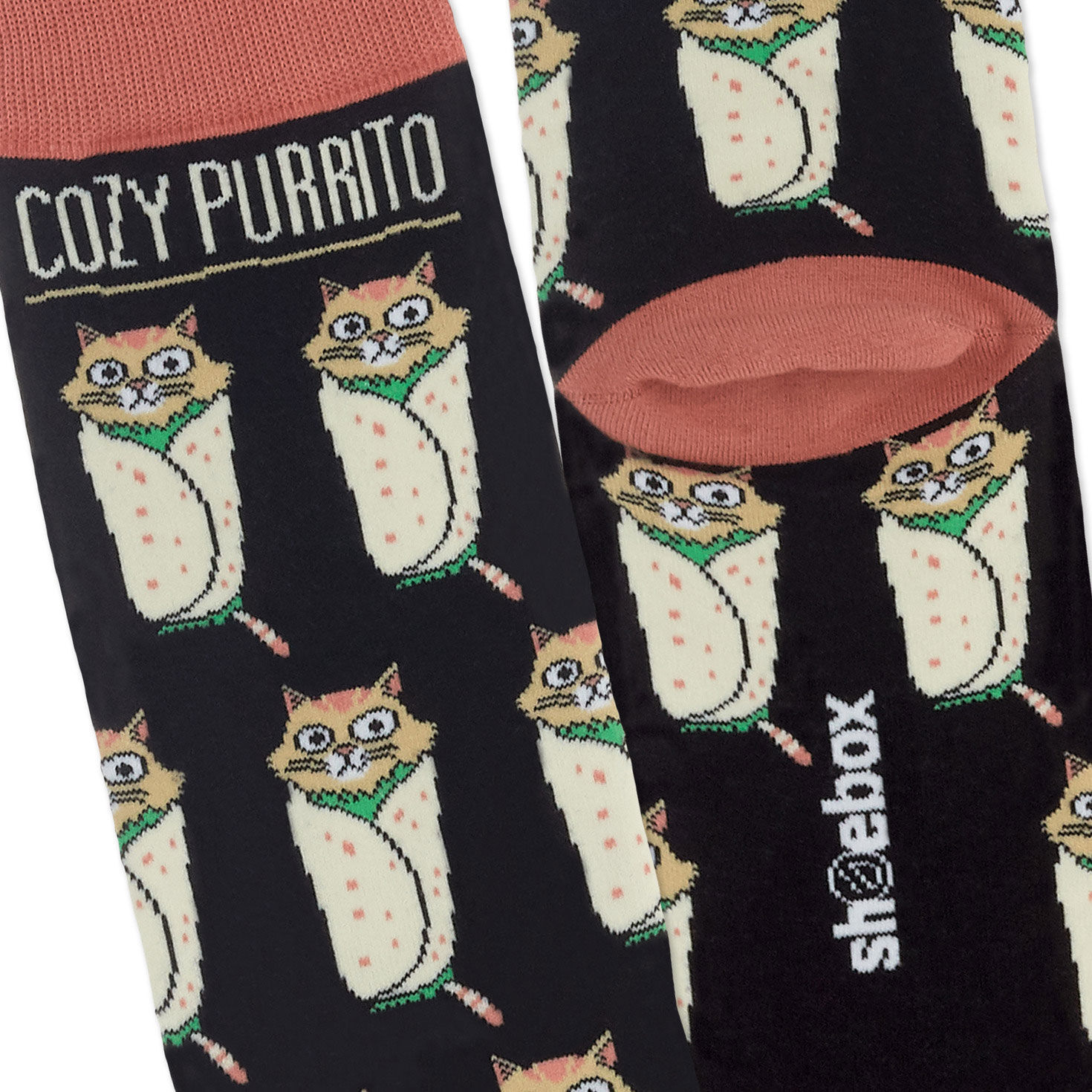 2866-shoebox-cat-purrito-funny-crew-socks-3.jpg Shoebox Cat Purrito Funny Crew Socks