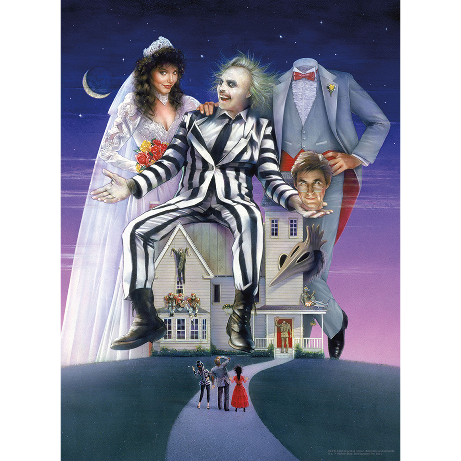 Aquarius Beetlejuice Recently Deceased Handbook 500-Piece Puzzle