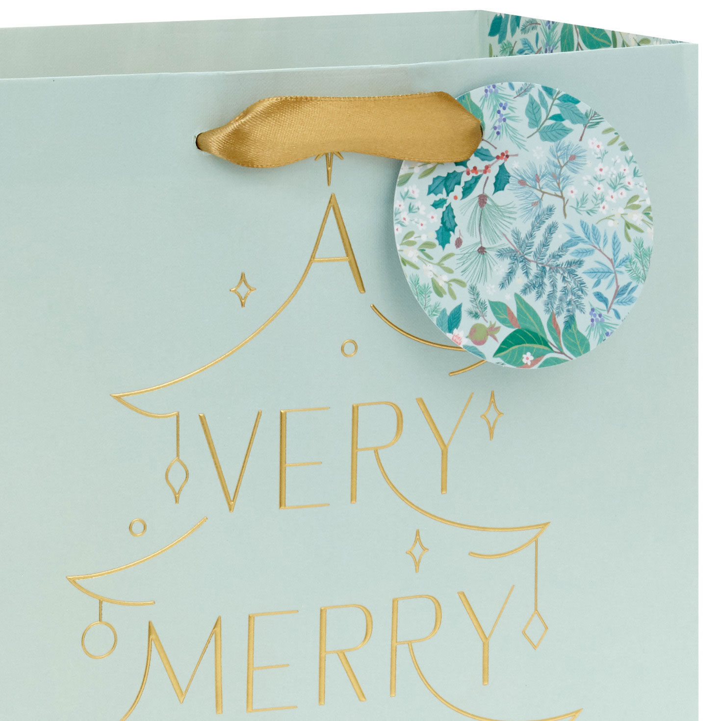 3139-9-6-a-very-merry-christmas-mint-green-medium-gift-bag-4.jpg 9.6" A Very Merry Christmas Mint Green Medium Gift Bag