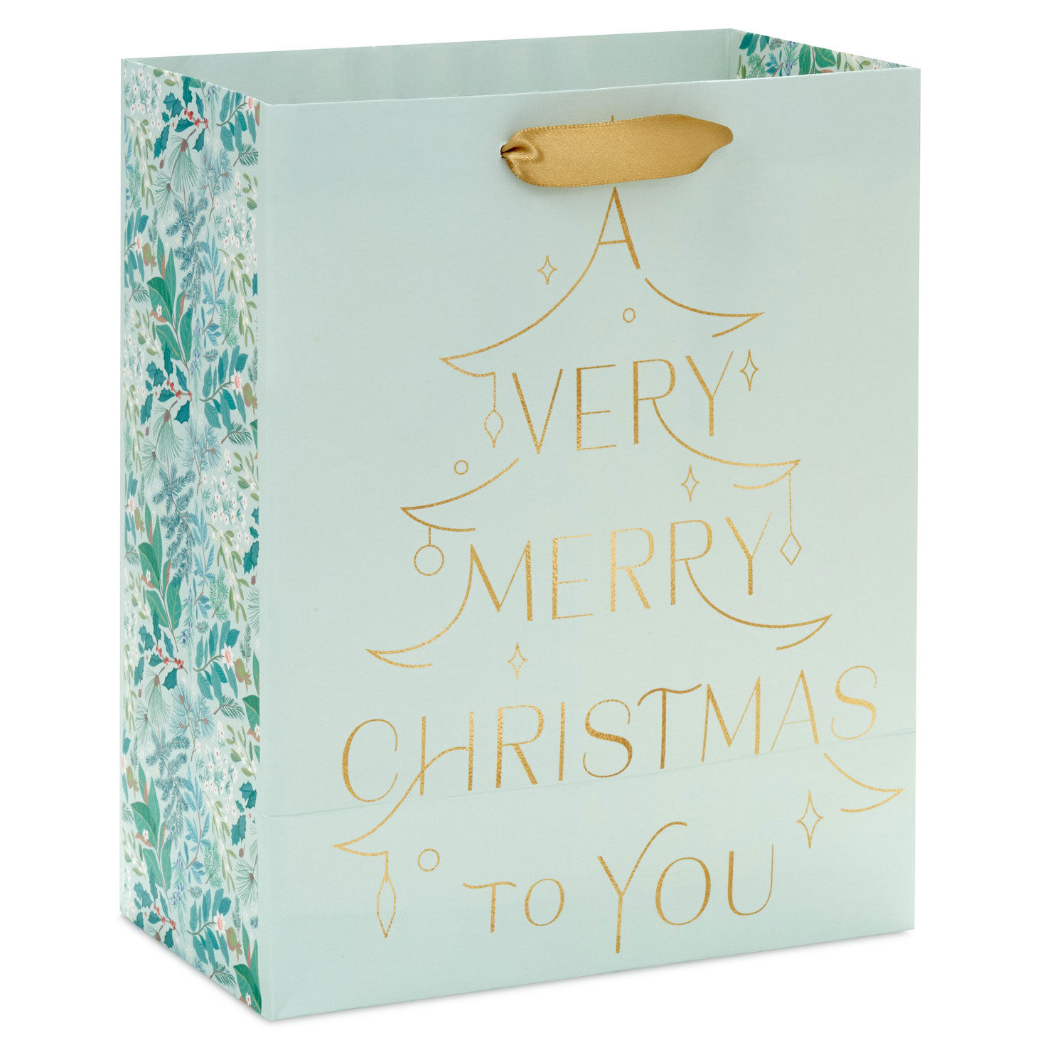 3139-9-6-a-very-merry-christmas-mint-green-medium-gift-bag-6.jpg 9.6" A Very Merry Christmas Mint Green Medium Gift Bag