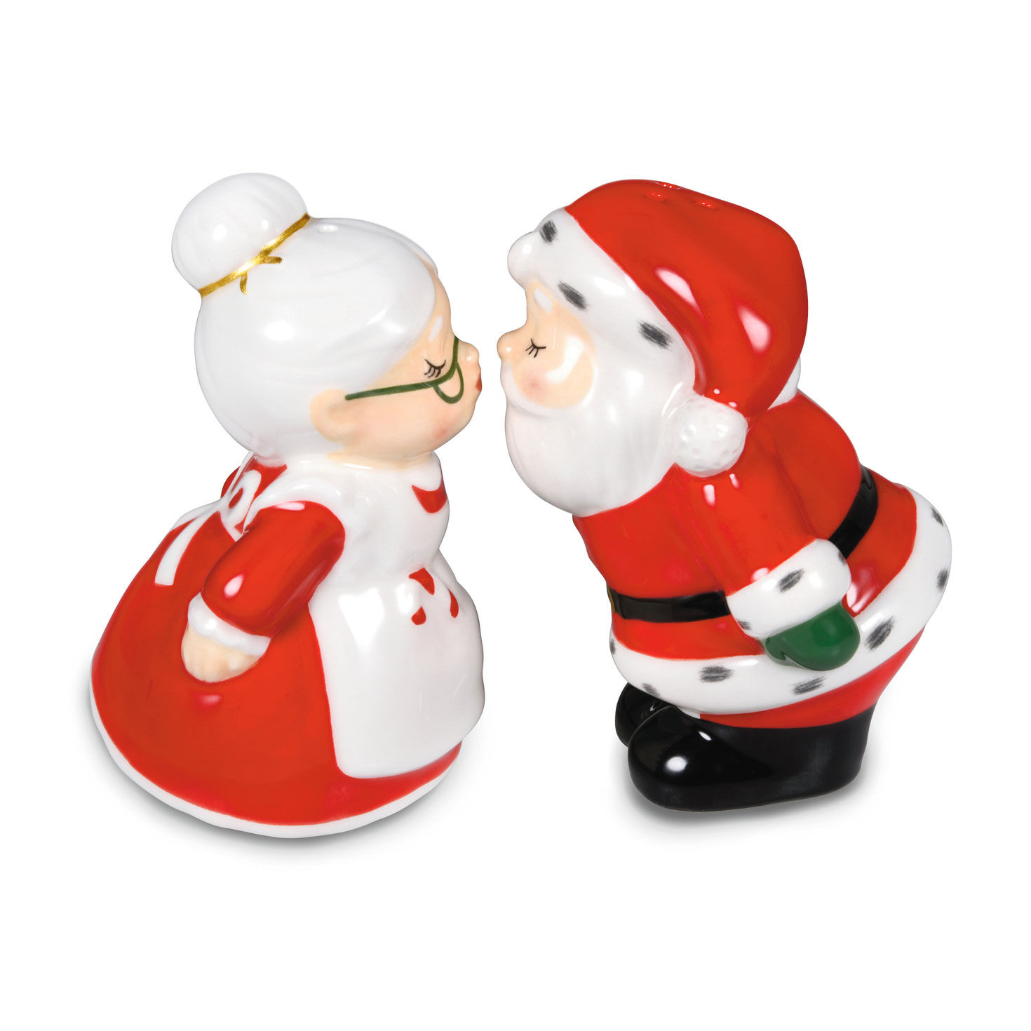 3148-kissing-clauses-salt-and-pepper-shakers-set-of-2-1.jpg Kissing Clauses Salt and Pepper Shakers, Set of 2