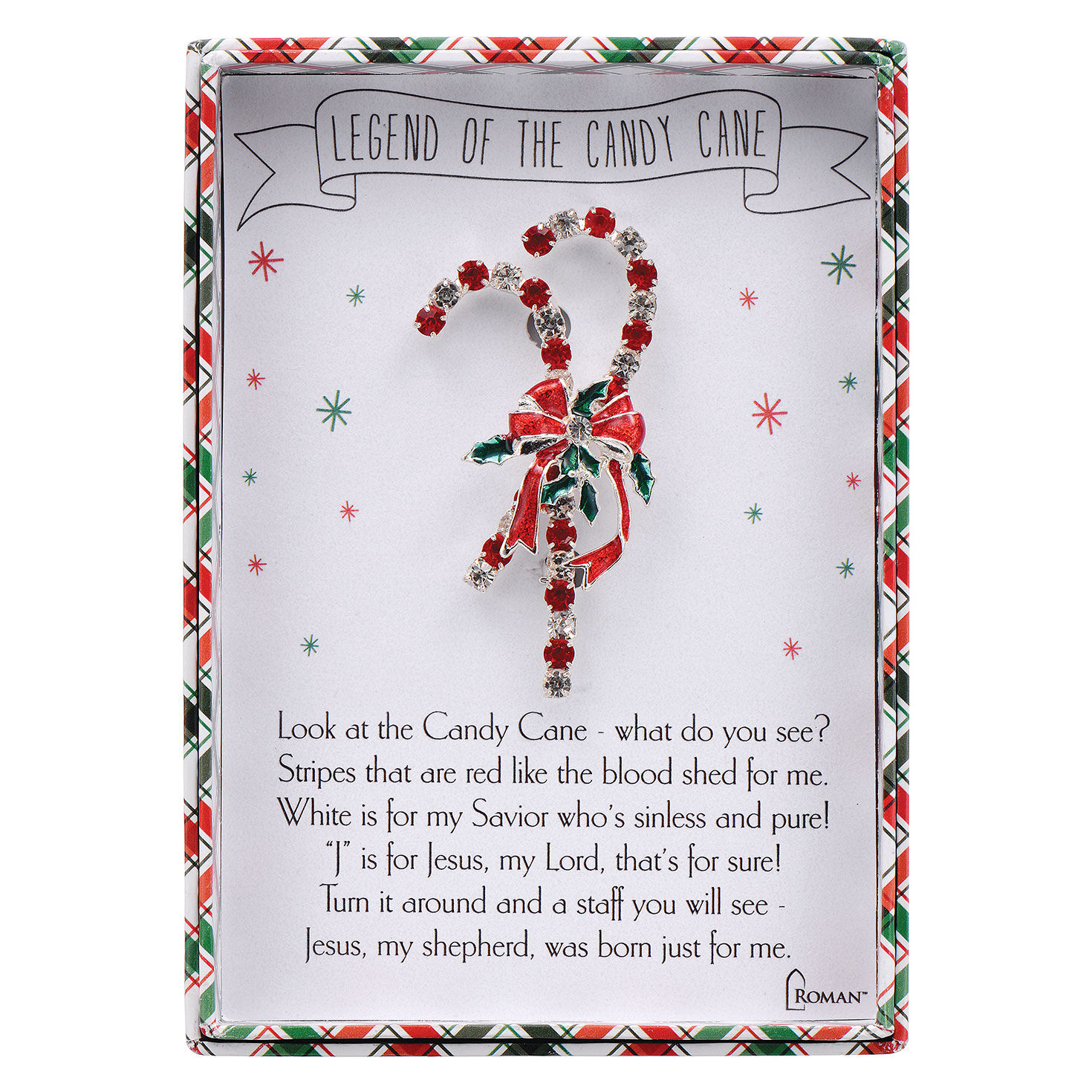 Roman Christmas Legend of the Candy Cane Story Pin