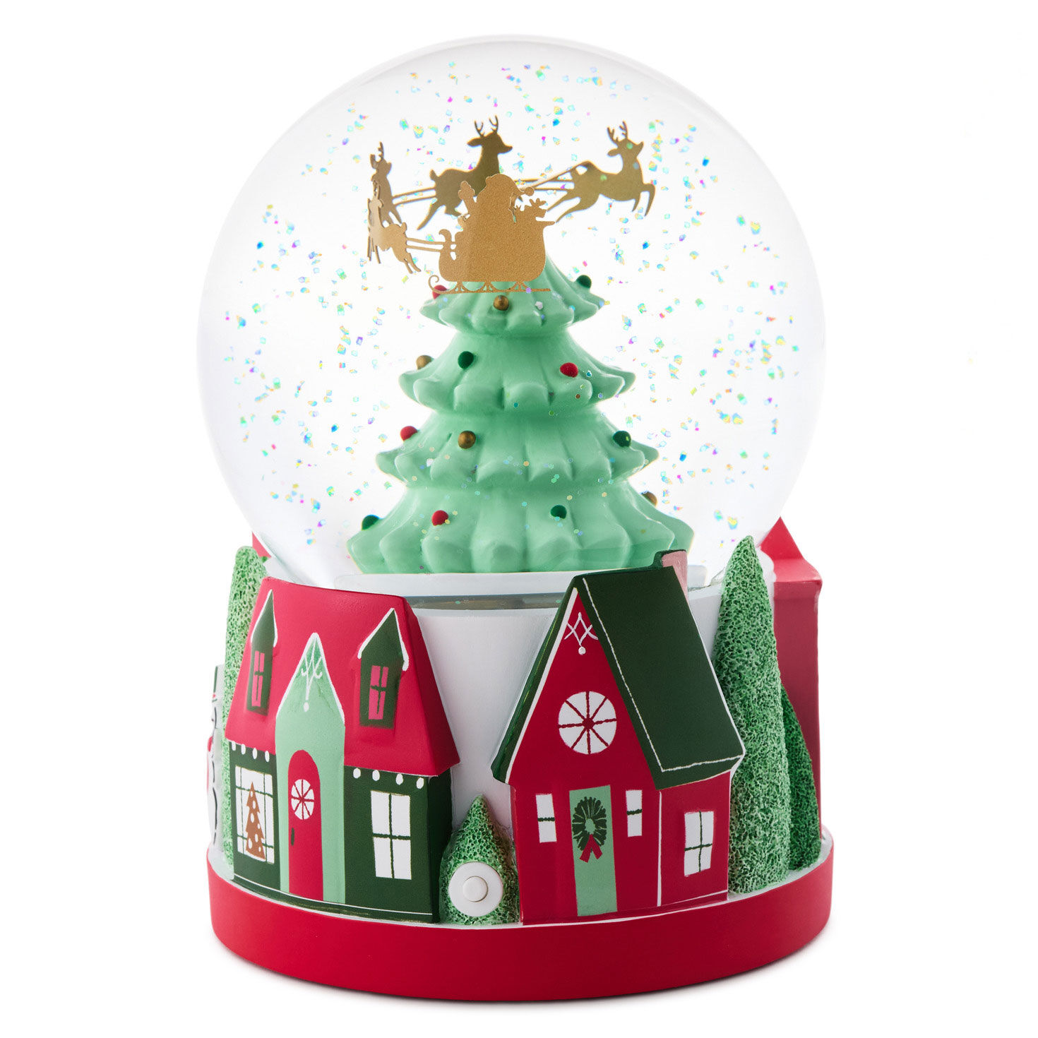 3171-santa-s-flight-christmas-snow-globe-with-sound-and-motion-1.jpg Santa's Flight Christmas Snow Globe With Sound and Motion
