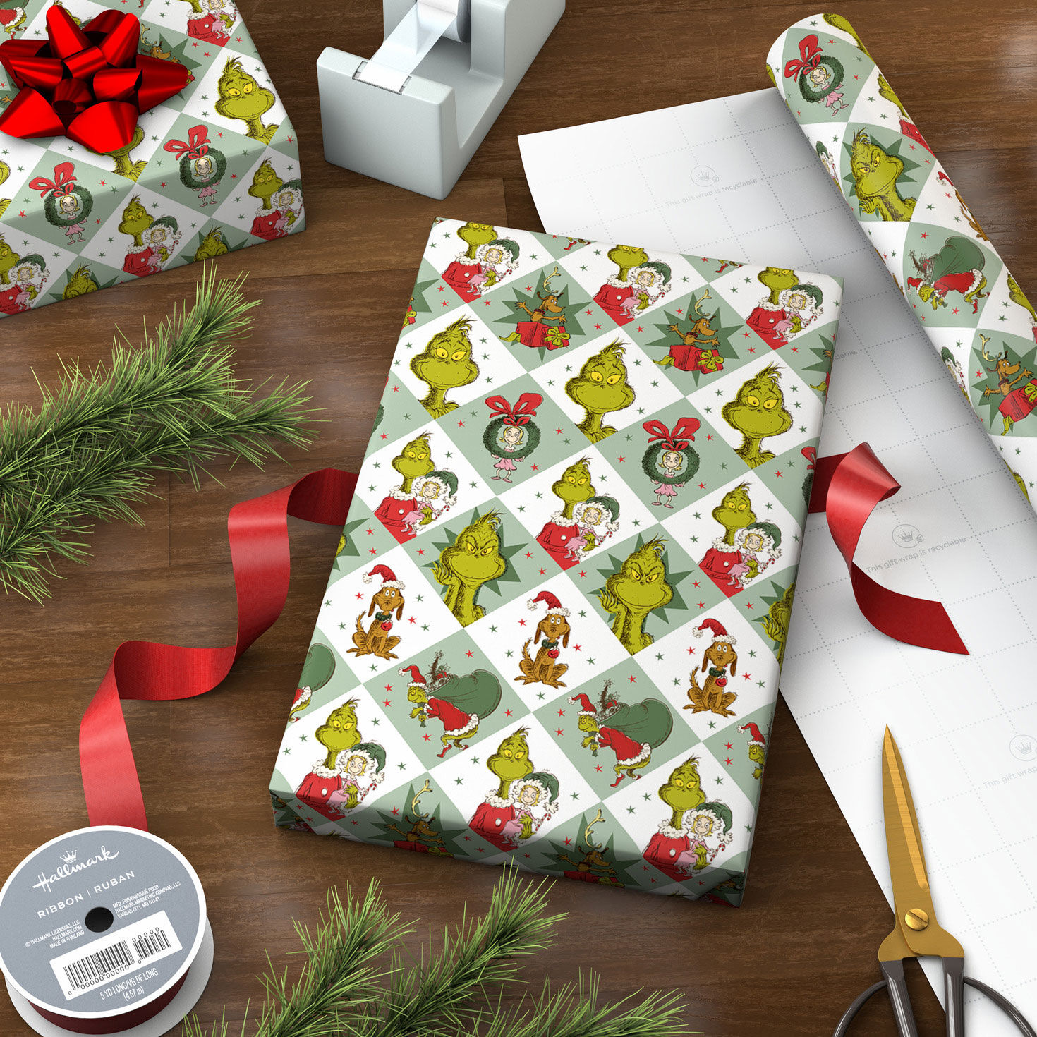 3256-dr-seuss-s-how-the-grinch-stole-christmas-grinch-on-colored-squares-jumbo-wrapping-paper-roll-70-sq-ft--3.jpg Dr. Seuss's How the Grinch Stole Christmas!™ Grinch on Colored Squares Jumbo Wrapping Paper Roll, 70 sq. ft.