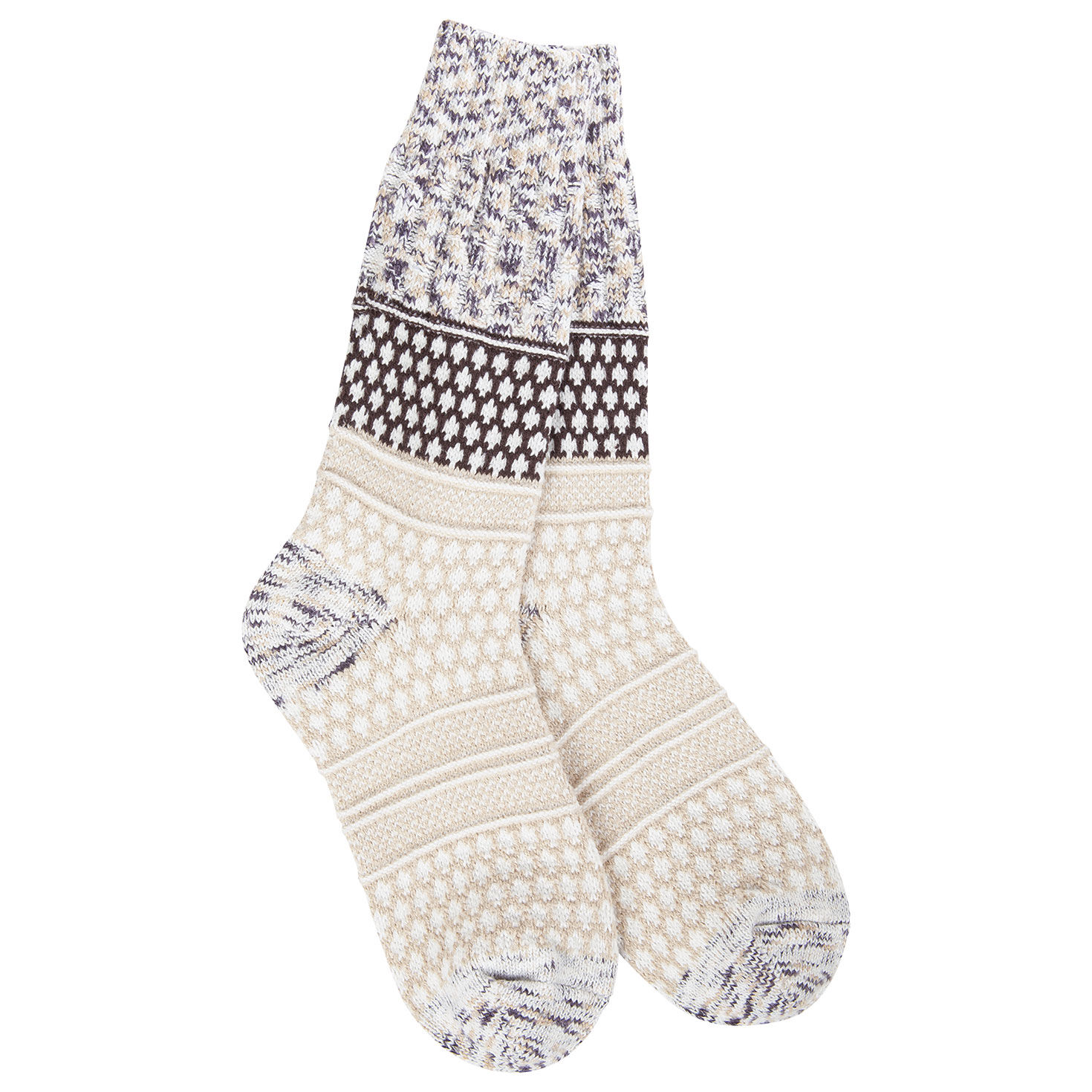 Crescent Sock Company Textured Crew Socks in Cookie Dough
