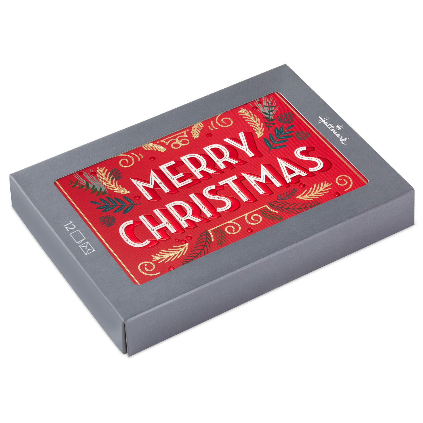 3345-retro-lettering-boxed-christmas-cards-pack-of-12-1.jpg Retro Lettering Boxed Christmas Cards, Pack of 12