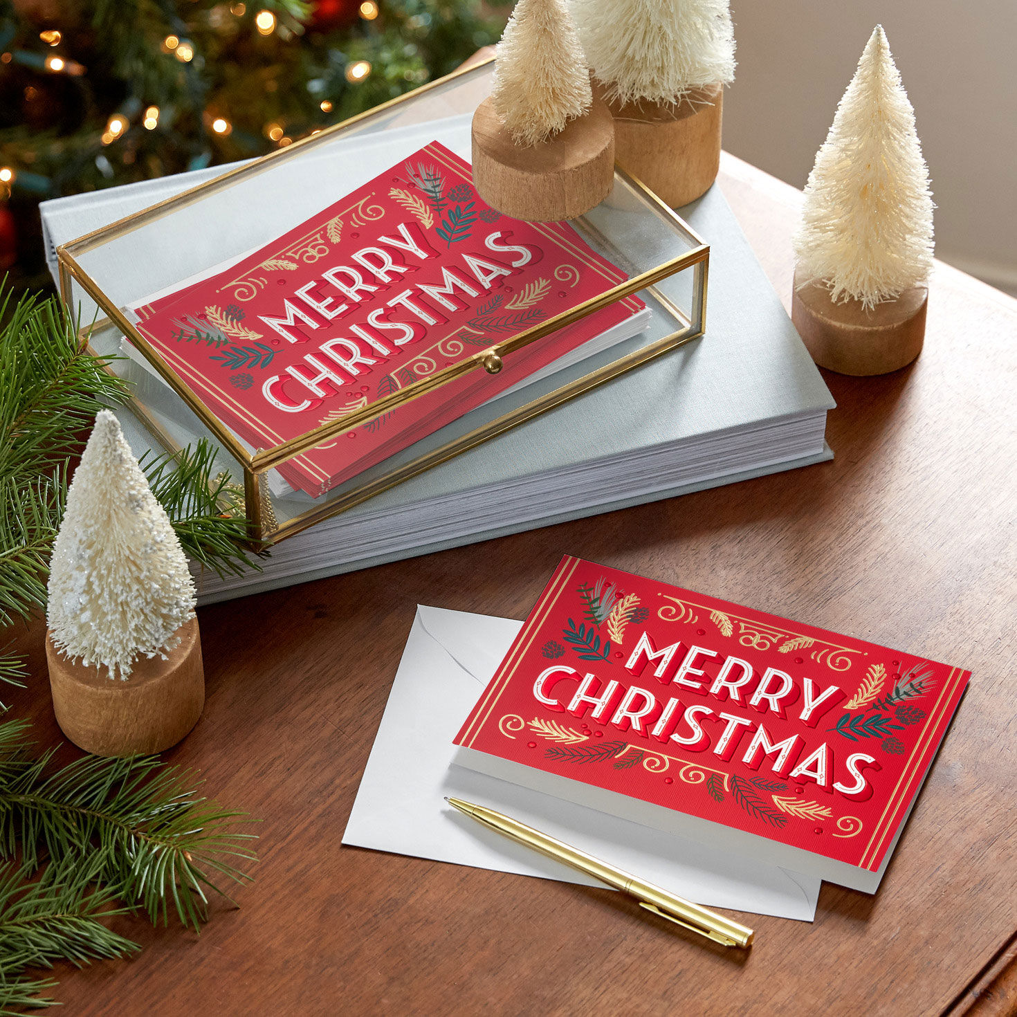 3345-retro-lettering-boxed-christmas-cards-pack-of-12-7.jpg Retro Lettering Boxed Christmas Cards, Pack of 12