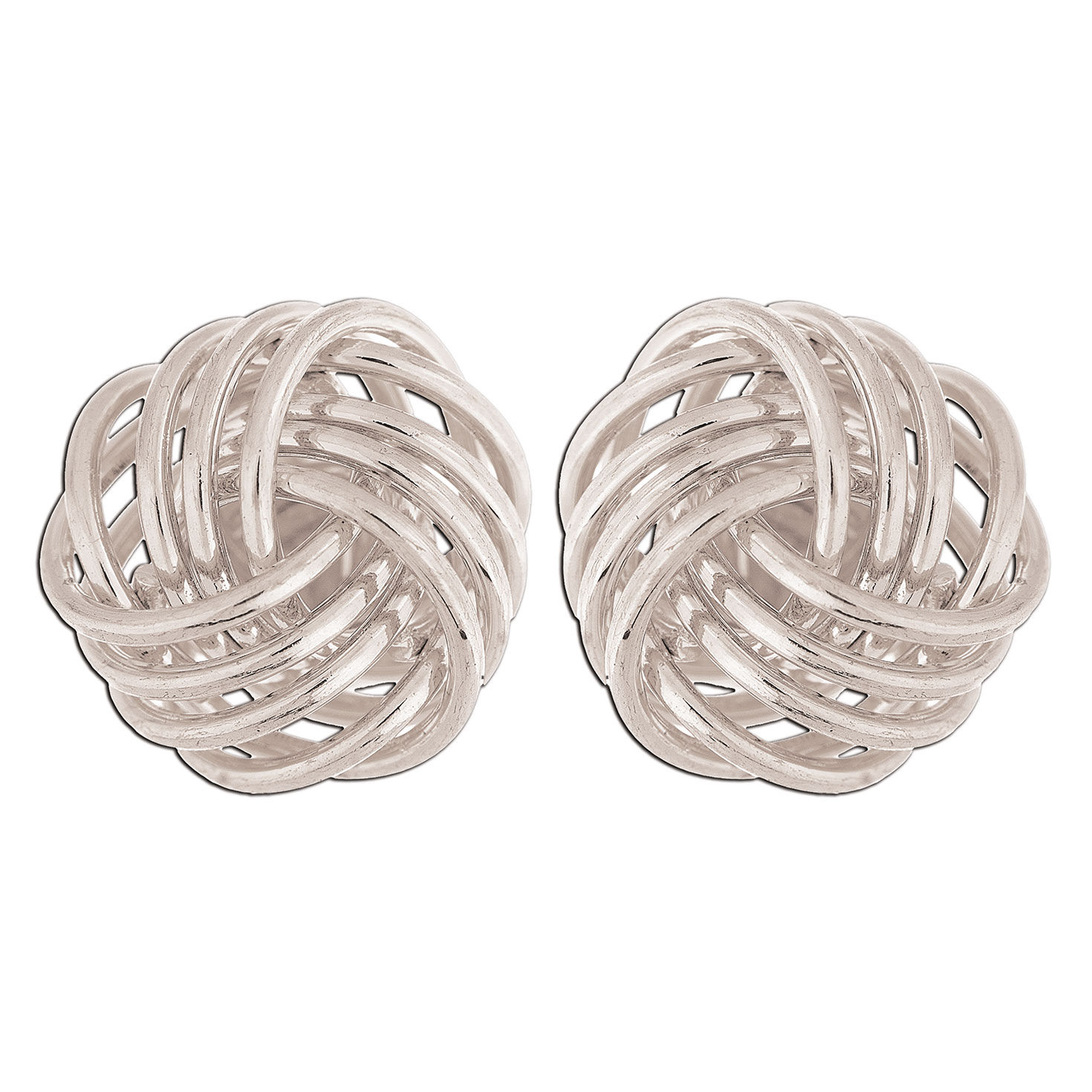 Rain Jewelry Silver Wire Love Knot Stud Earrings