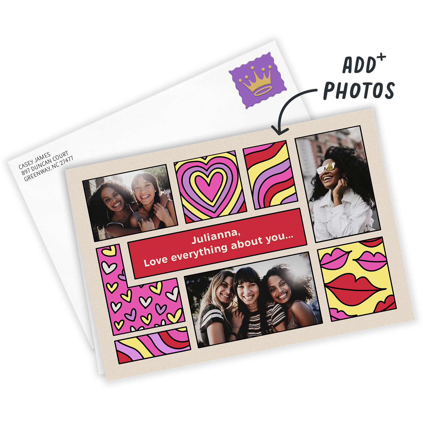3623-personalized-fun-designs-photo-collage-love-photo-card-2.jpg Personalized Fun Designs Photo Collage Love Photo Card