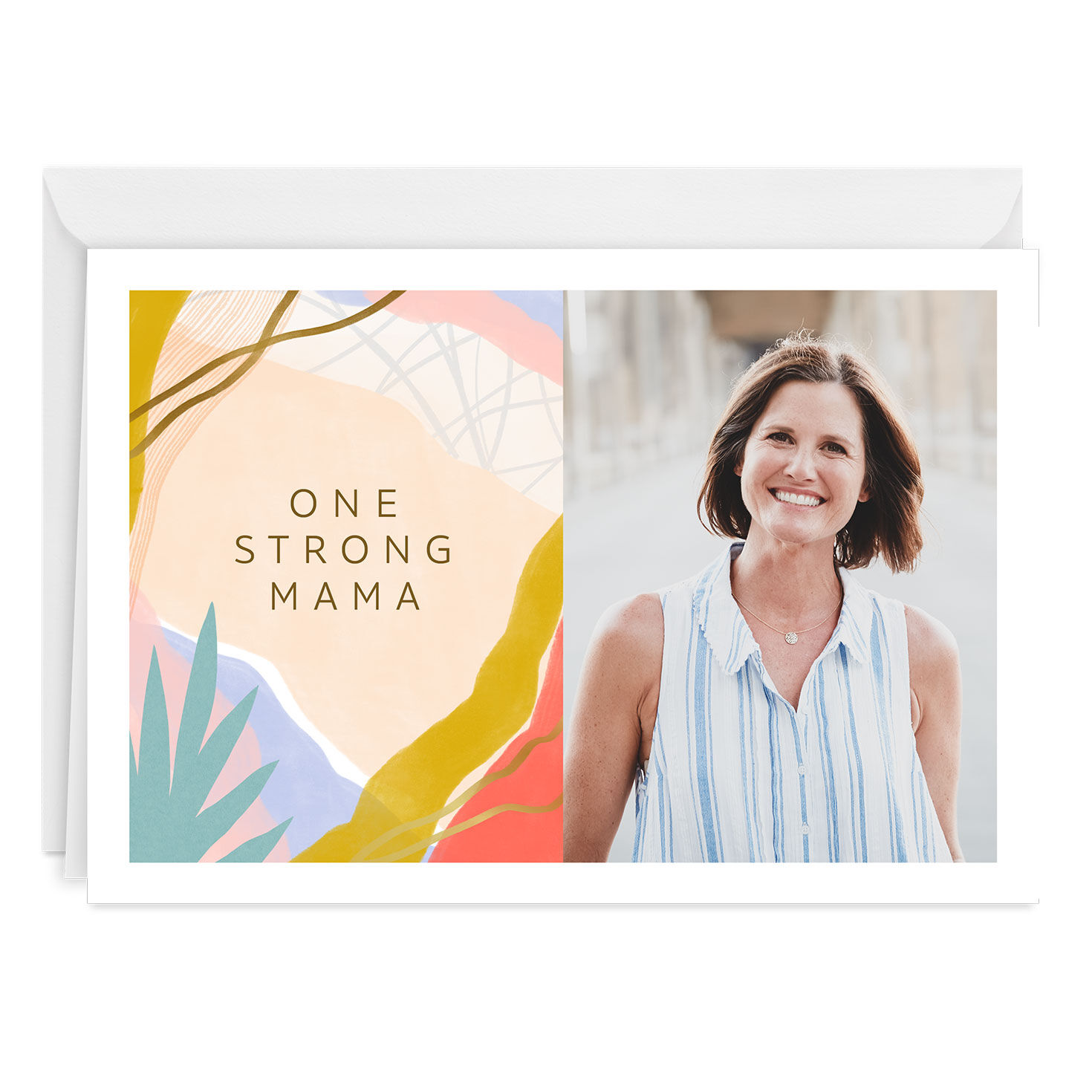 Personalized Abstract Botanicals Photo Card