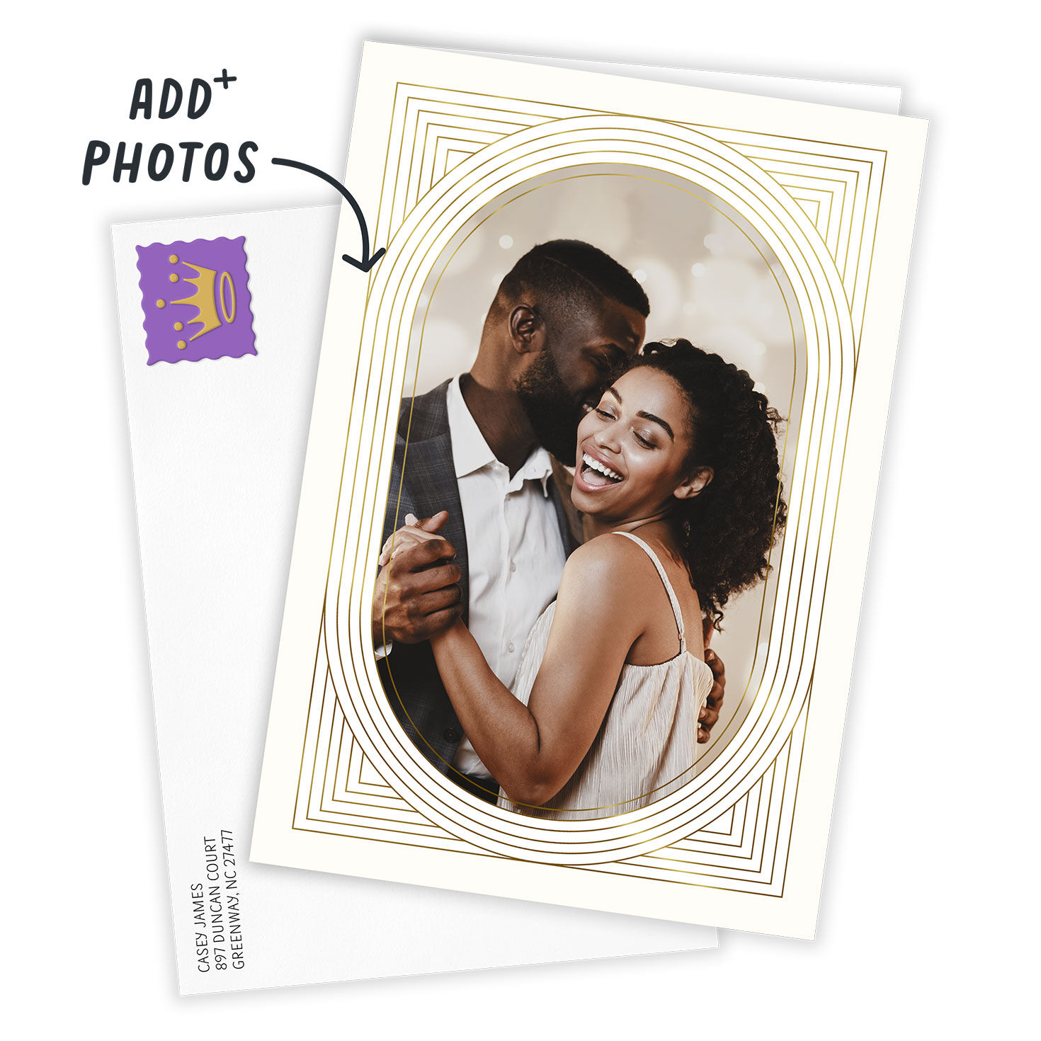 3764-art-deco-gold-oval-frame-custom-card-2.jpg Art Deco Gold Oval Frame Custom Card