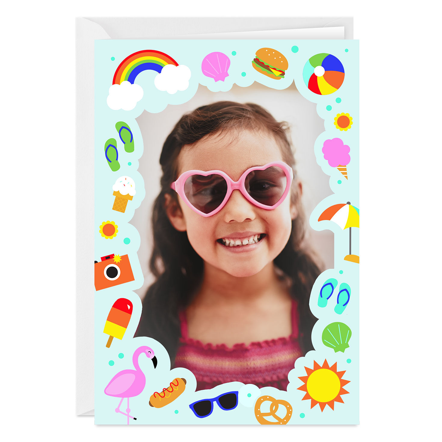 Summer Vacation Icons Custom Card