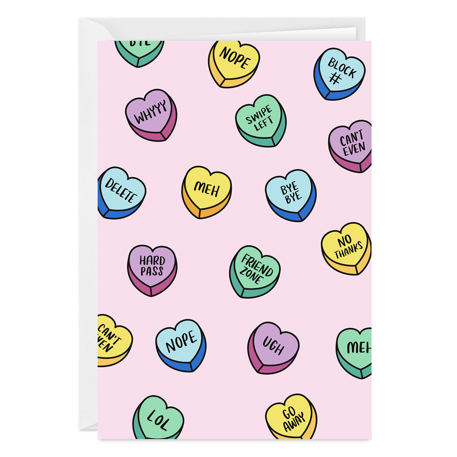 Candy Hearts Funny Custom Valentine's Day Card