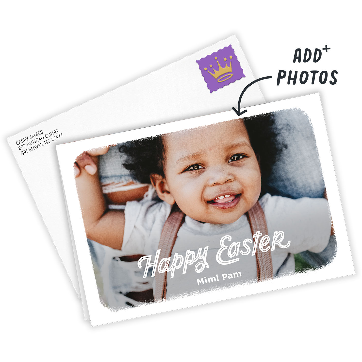 3850-white-frame-horizontal-custom-easter-card-2.jpg White Frame Horizontal Custom Easter Card