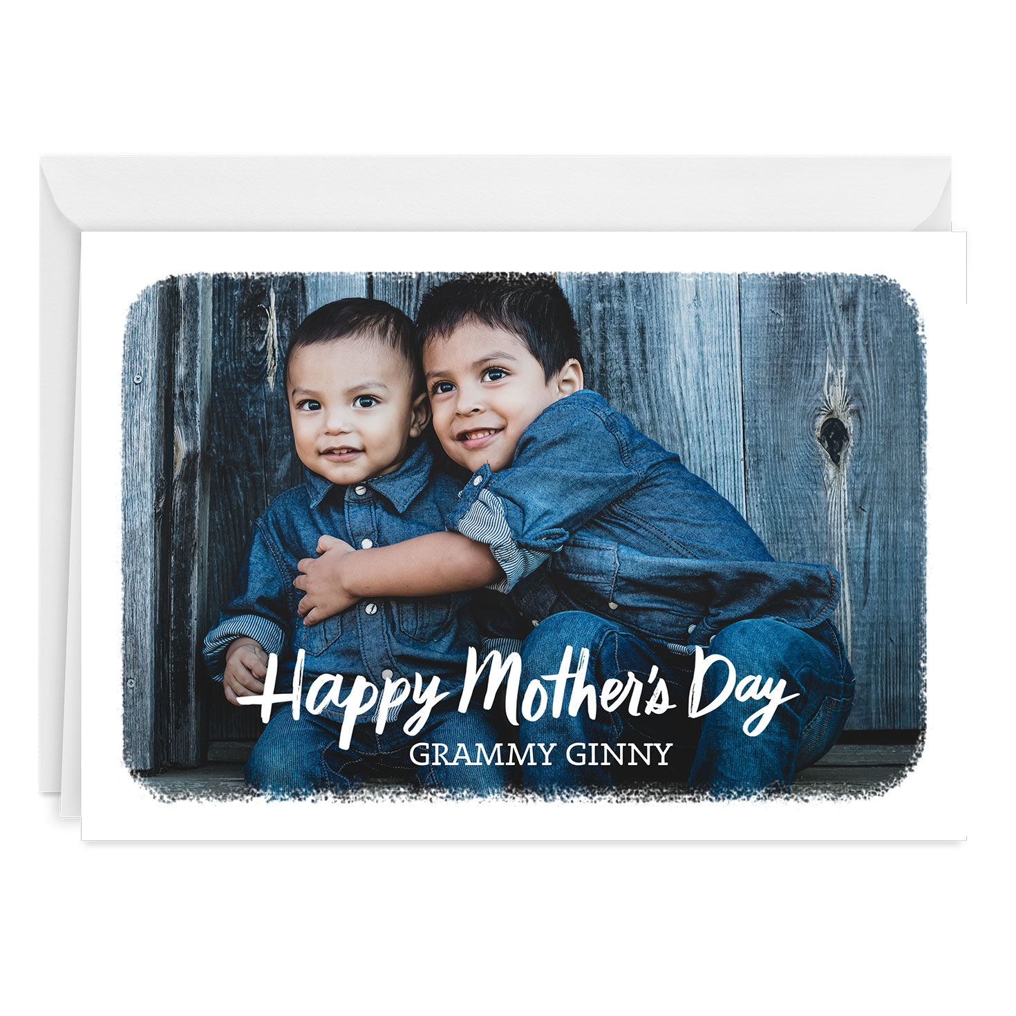 White Frame Horizontal Custom Mother's Day Card