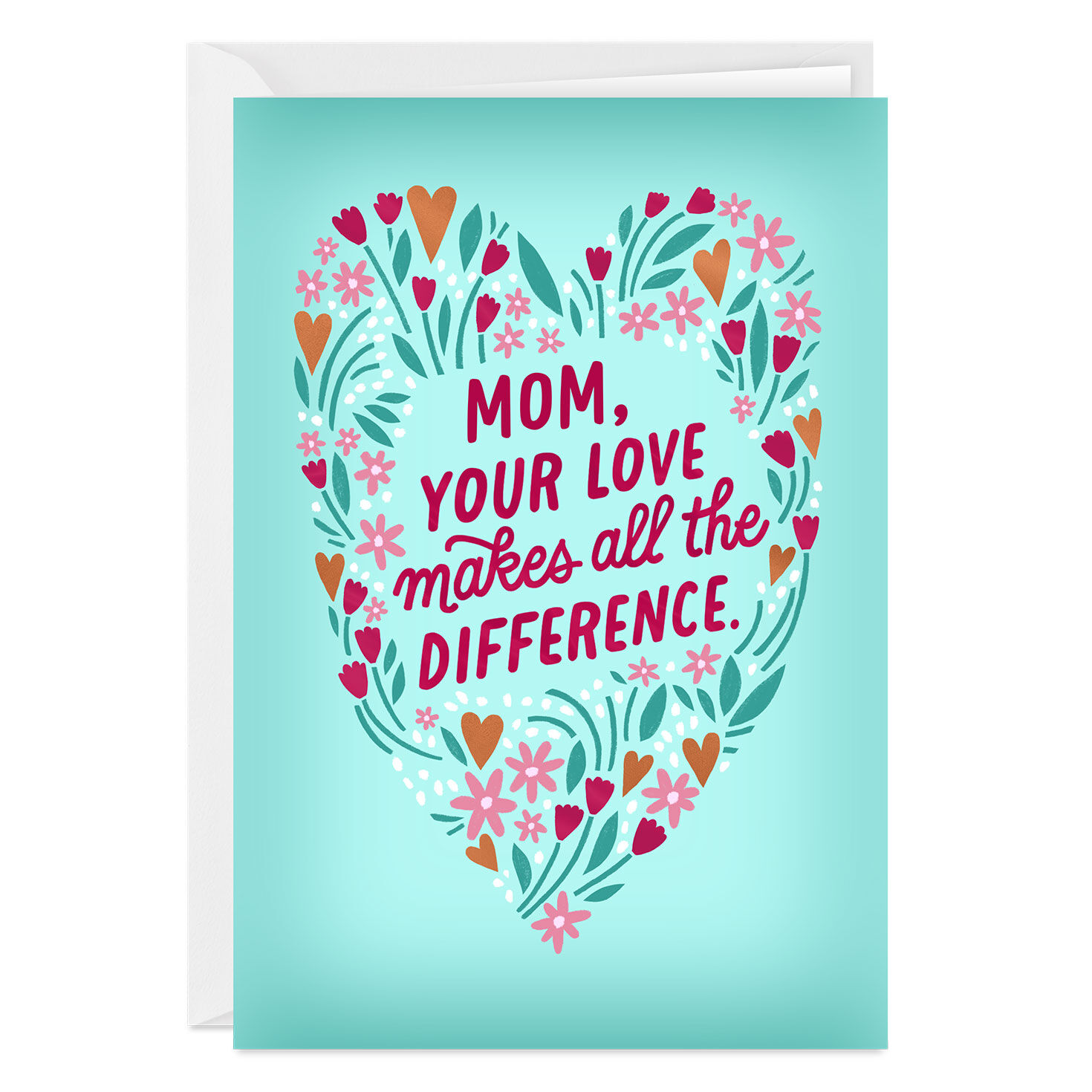 Your Love Floral Heart Custom Love Card
