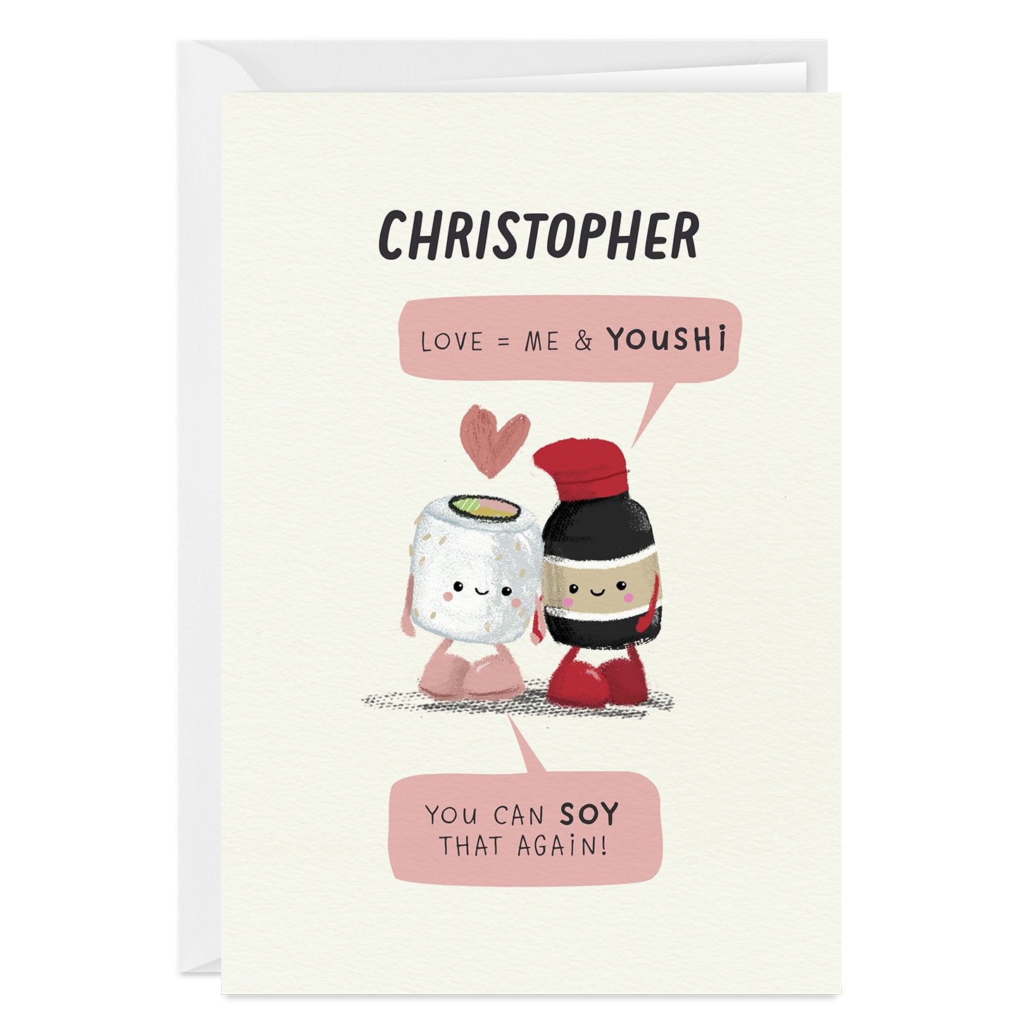 3980-soy-sauce-and-sushi-custom-romantic-love-card-1.jpg Soy Sauce and Sushi Custom Romantic Love Card